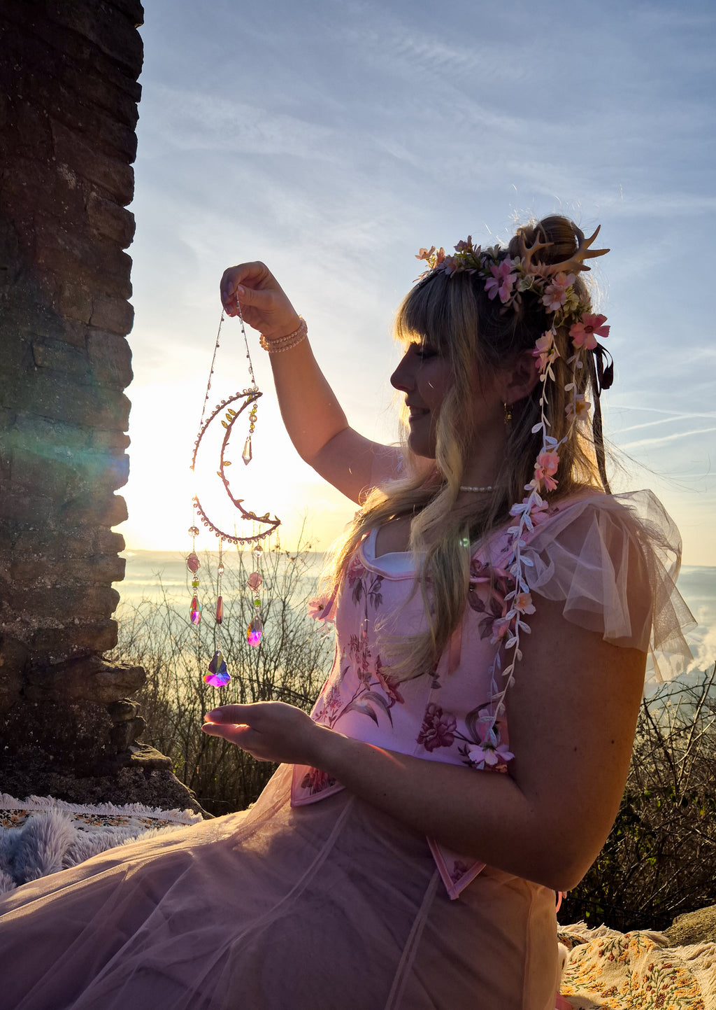 Licht & Lilac - Kollektion Fée Botanique - Sonnenfänger - Silber - Mond