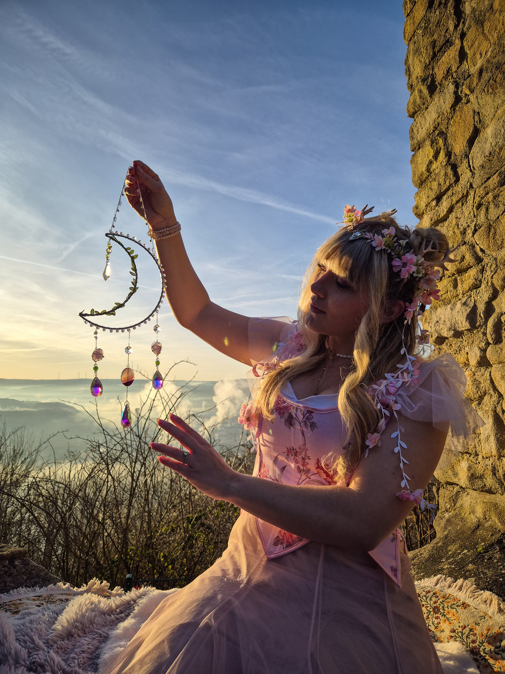 Licht & Lilac - Kollektion Fée Botanique - Sonnenfänger - Silber - Mond