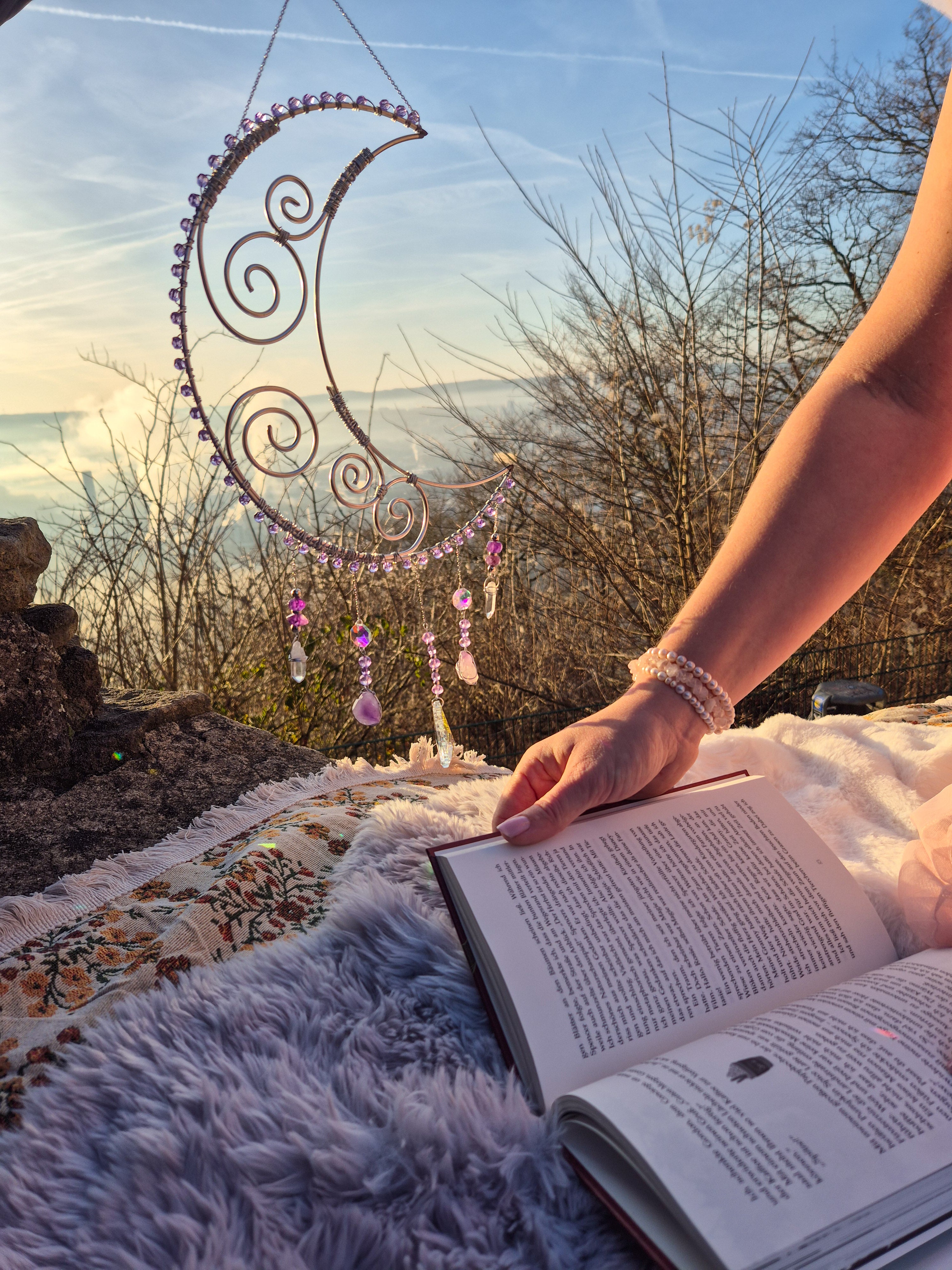 Moonblossom - Kollektion Fée Botanique - Sonnenfänger - Silber - Mond