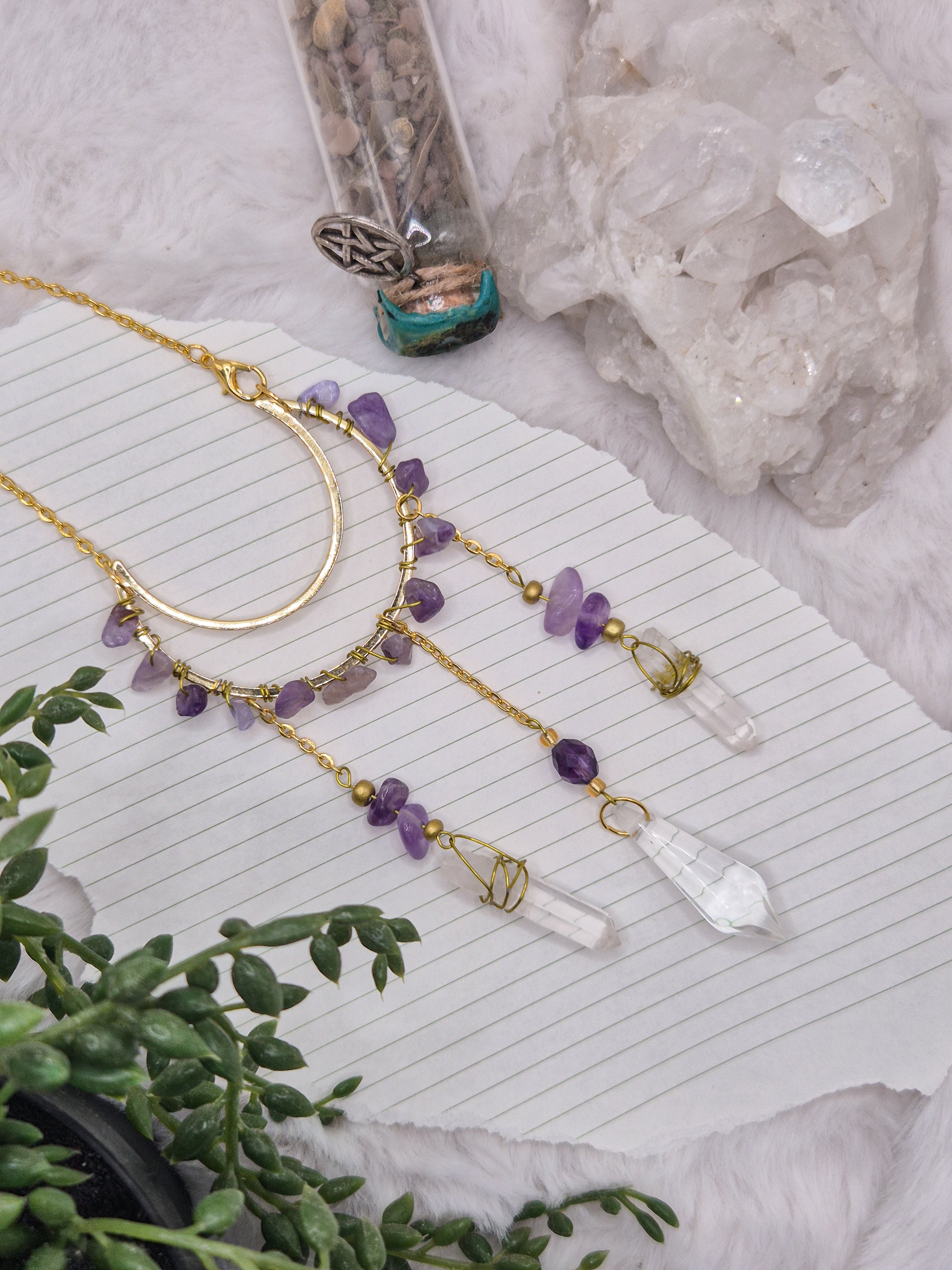 In Via Amethyst - Minisonnenfänger - Sonnenfänger - Klein - Kristall - Schutz