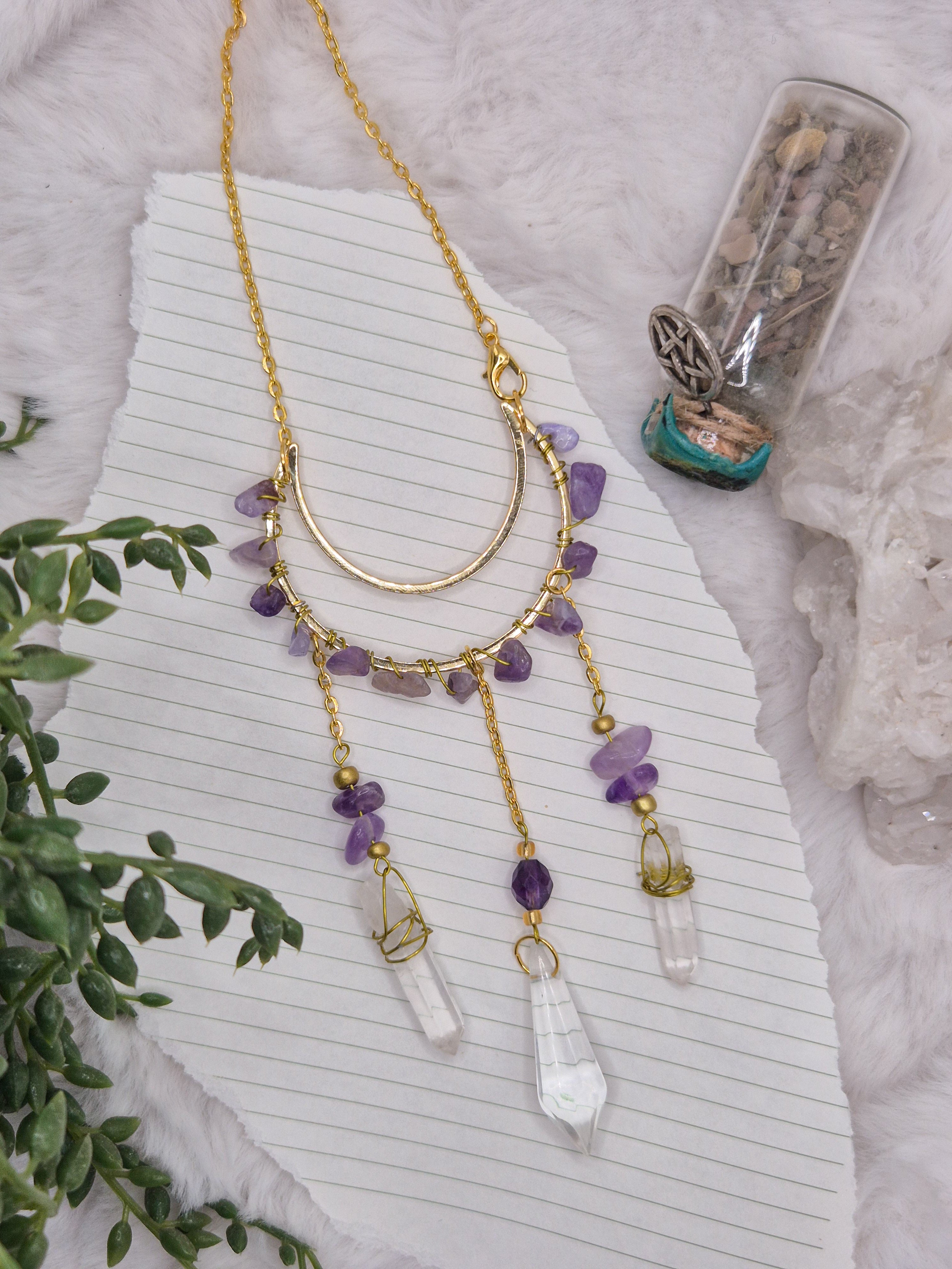 In Via Amethyst - Minisonnenfänger - Sonnenfänger - Klein - Kristall - Schutz