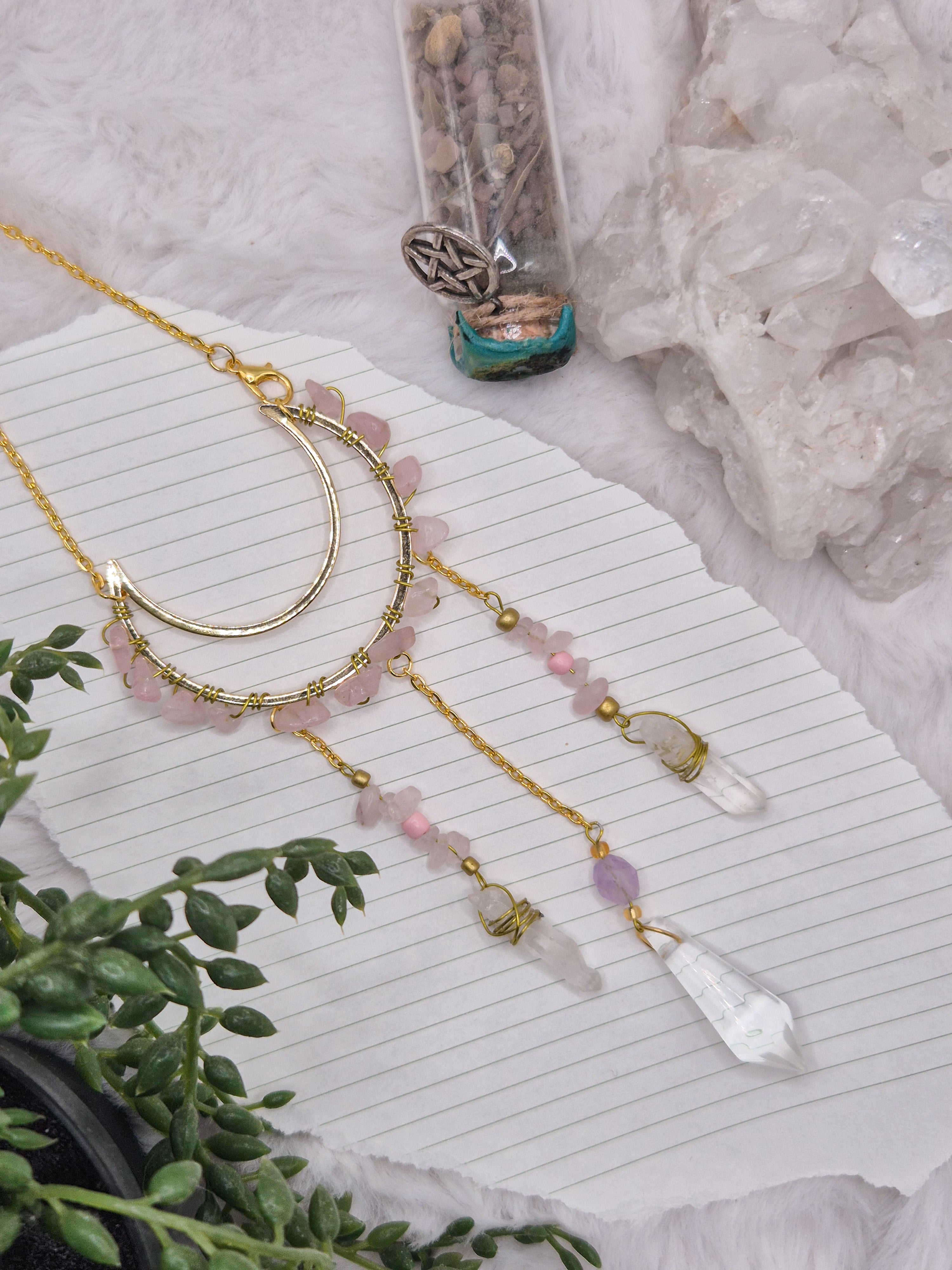 In Via Rosenquarz - Minisonnenfänger - Sonnenfänger - Klein - Kristall - Schutz