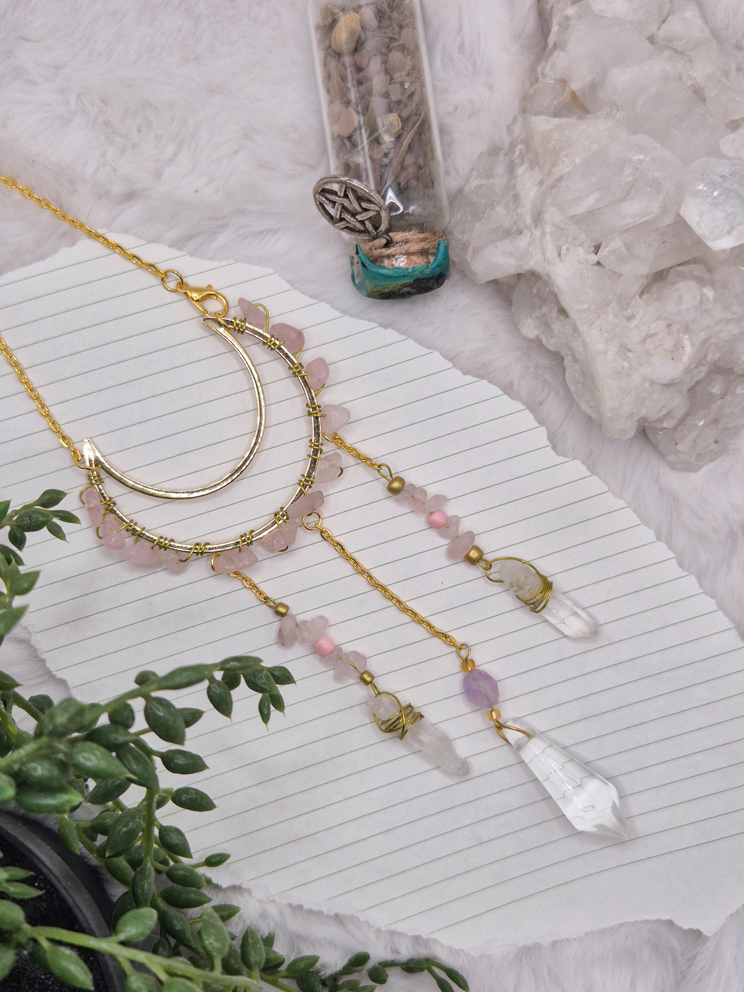 In Via Rosenquarz - Minisonnenfänger - Sonnenfänger - Klein - Kristall - Schutz