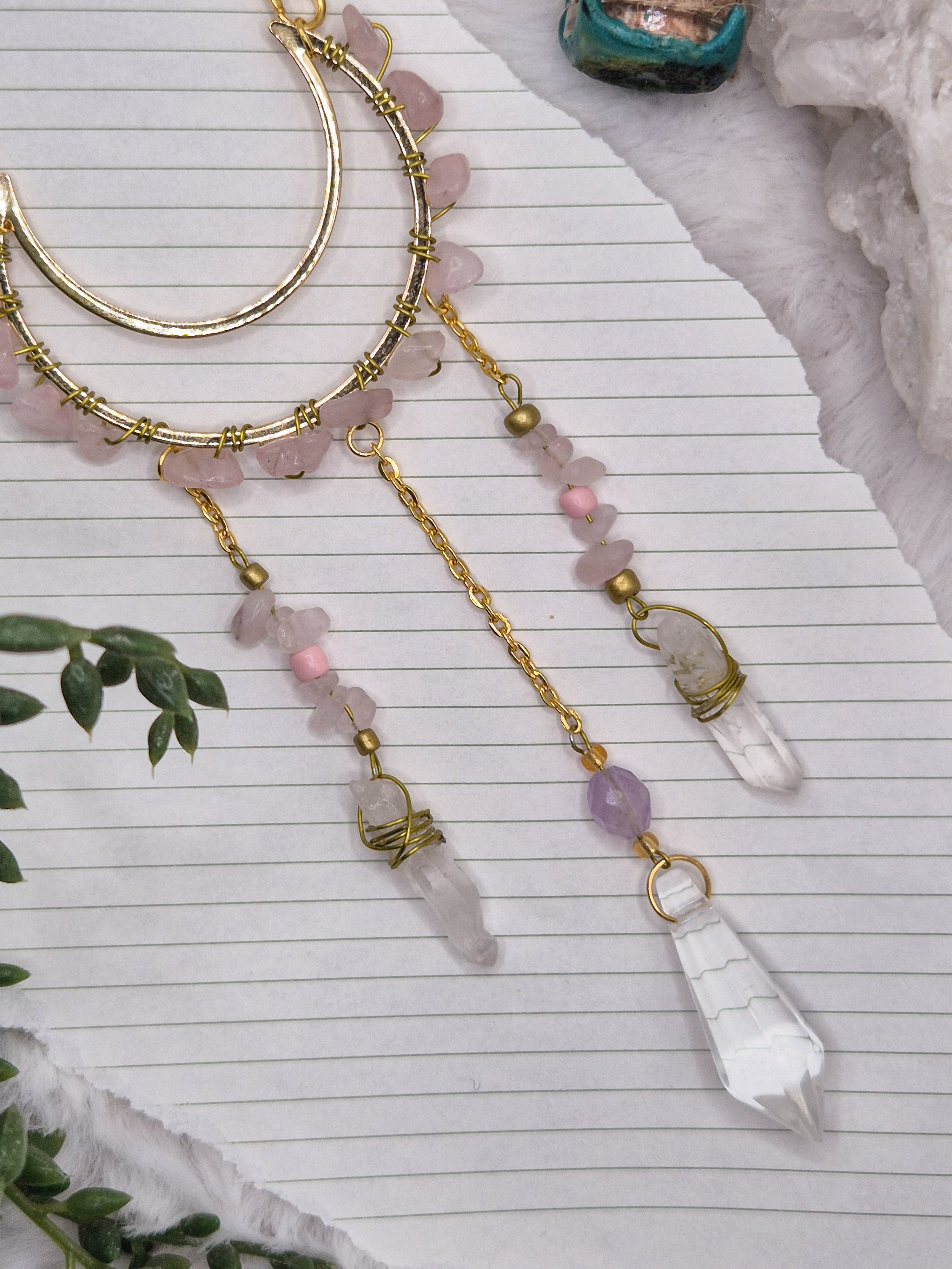 In Via Rosenquarz - Minisonnenfänger - Sonnenfänger - Klein - Kristall - Schutz