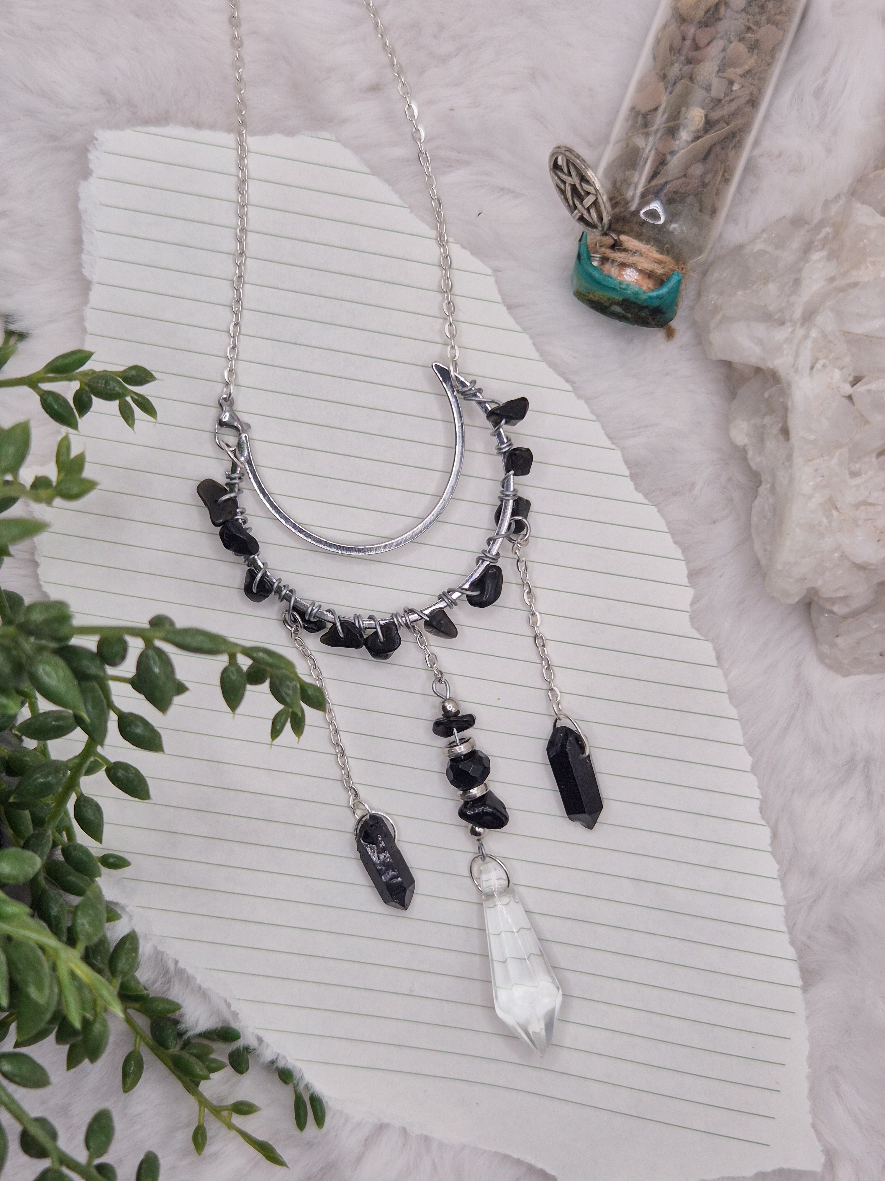 In Via Obsidian Mond - Minisonnenfänger - Sonnenfänger - Klein - Kristall - Schutz