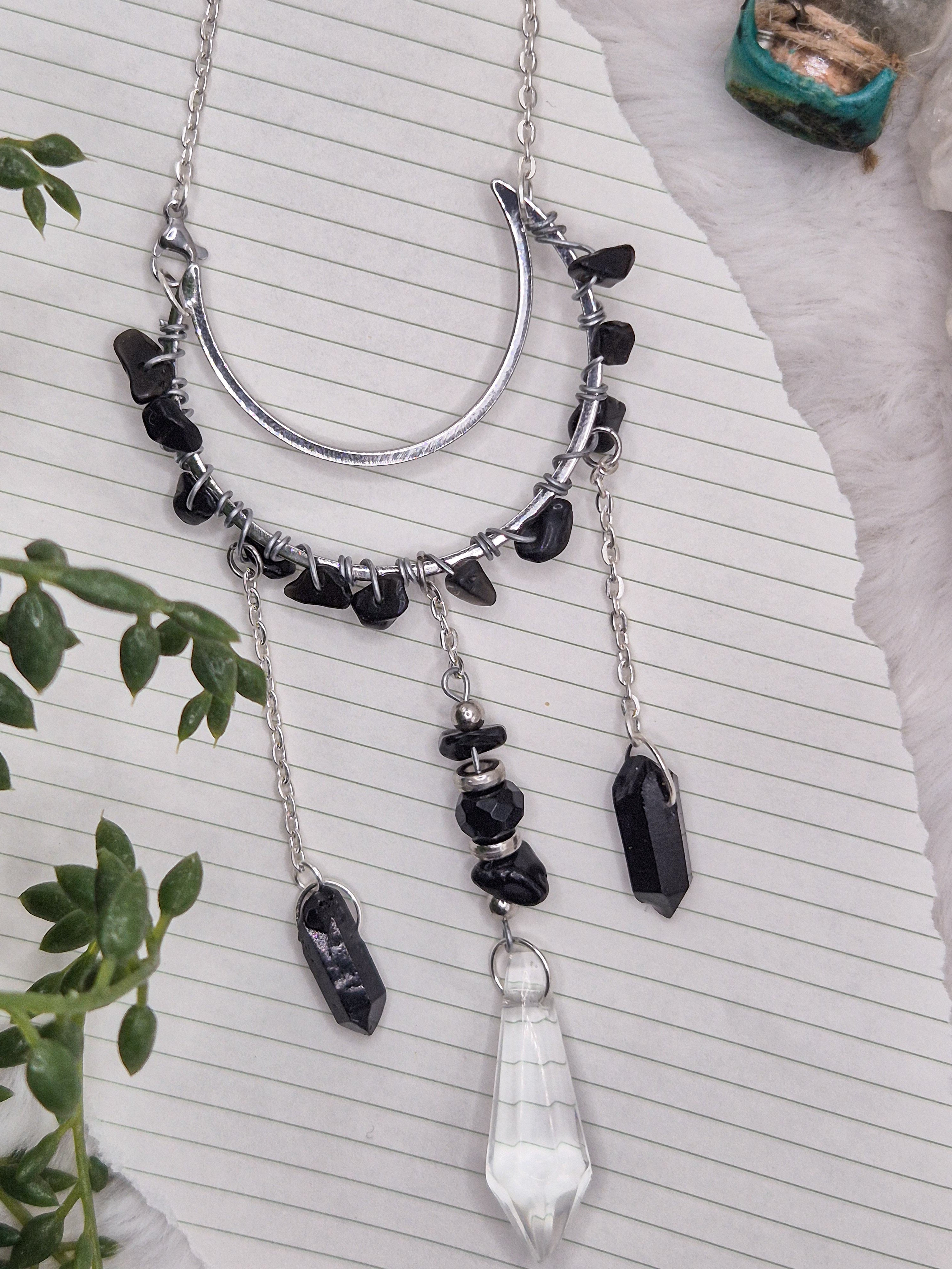 In Via Obsidian Mond - Minisonnenfänger - Sonnenfänger - Klein - Kristall - Schutz