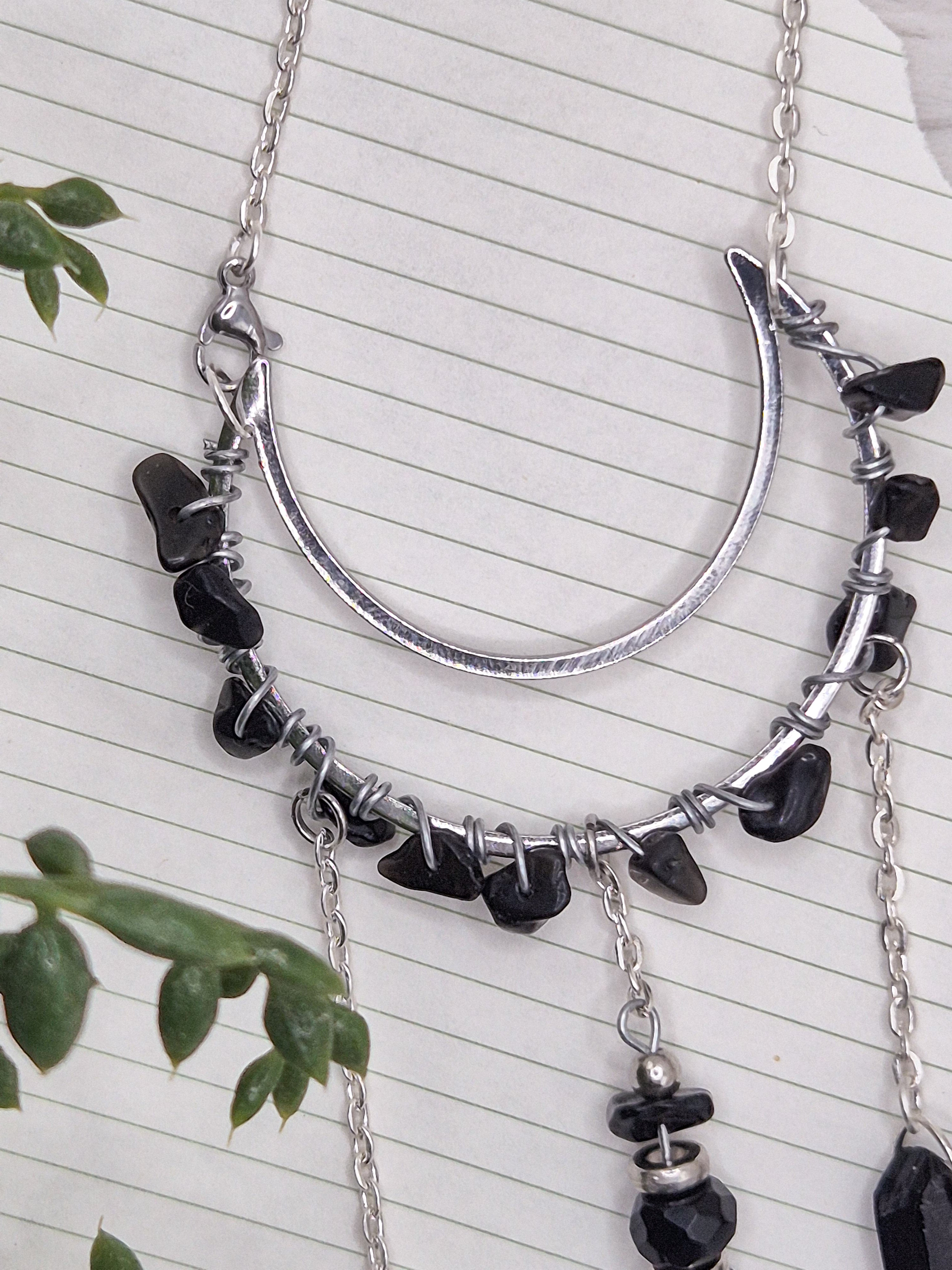 In Via Obsidian Mond - Minisonnenfänger - Sonnenfänger - Klein - Kristall - Schutz