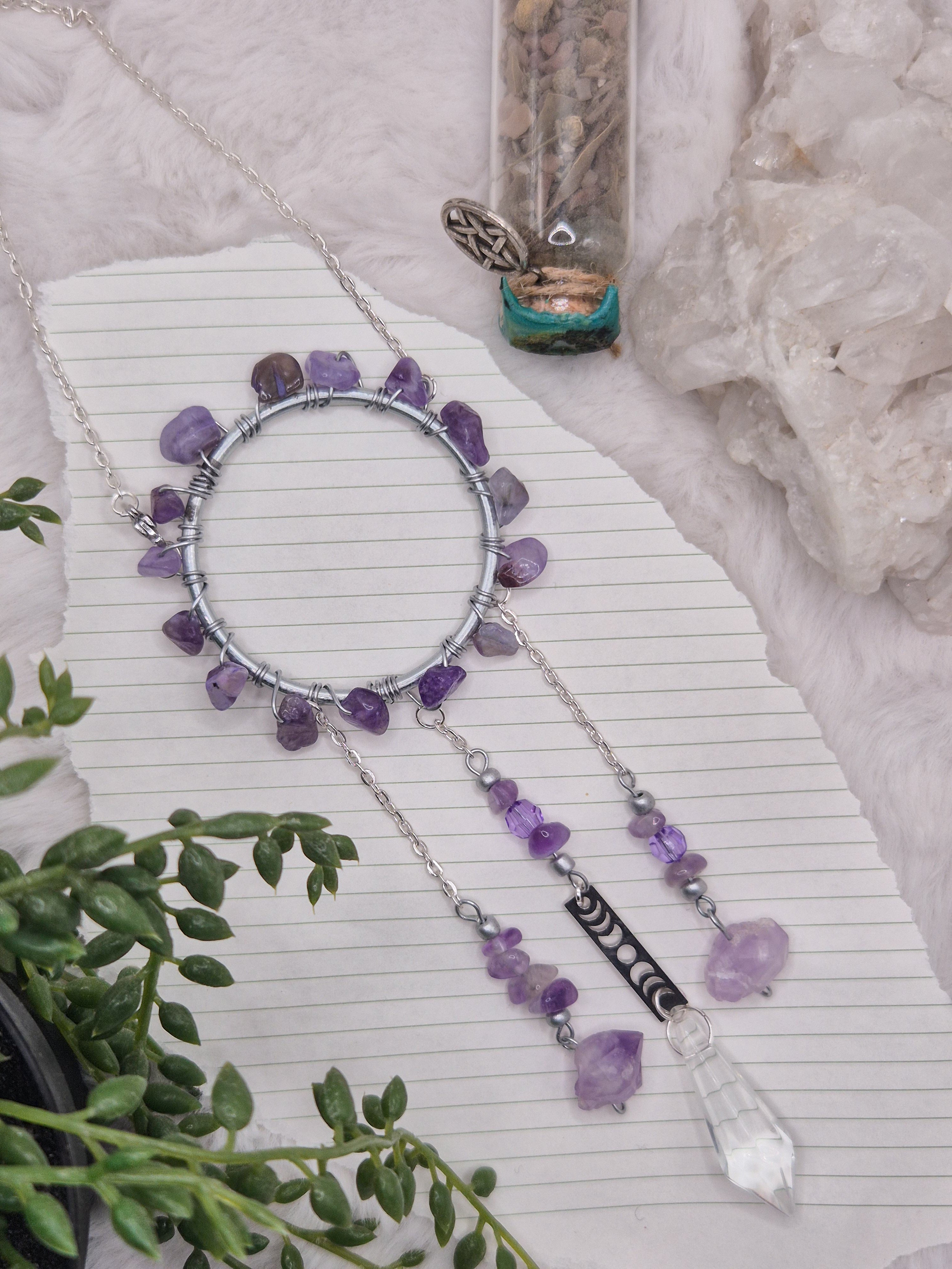 In Via Amethyst - Minisonnenfänger - Sonnenfänger - Klein - Kristall - Schutz