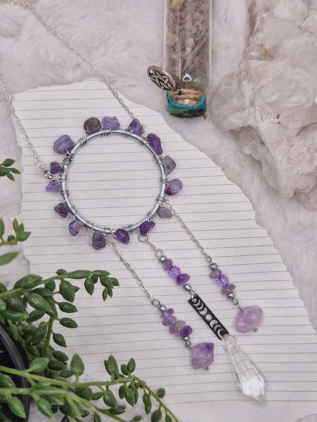 In Via Amethyst - Minisonnenfänger - Sonnenfänger - Klein - Kristall - Schutz