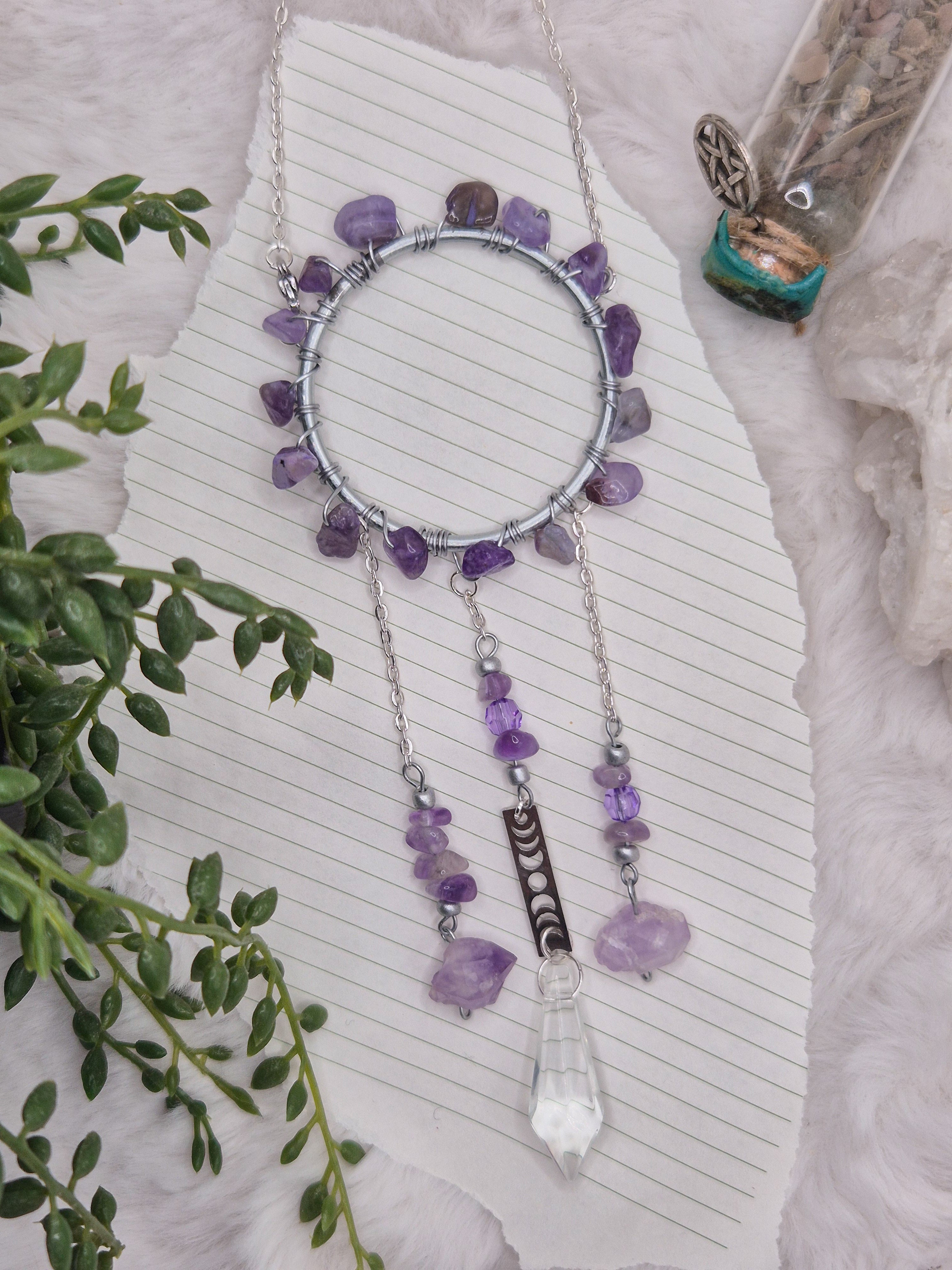 In Via Amethyst - Minisonnenfänger - Sonnenfänger - Klein - Kristall - Schutz