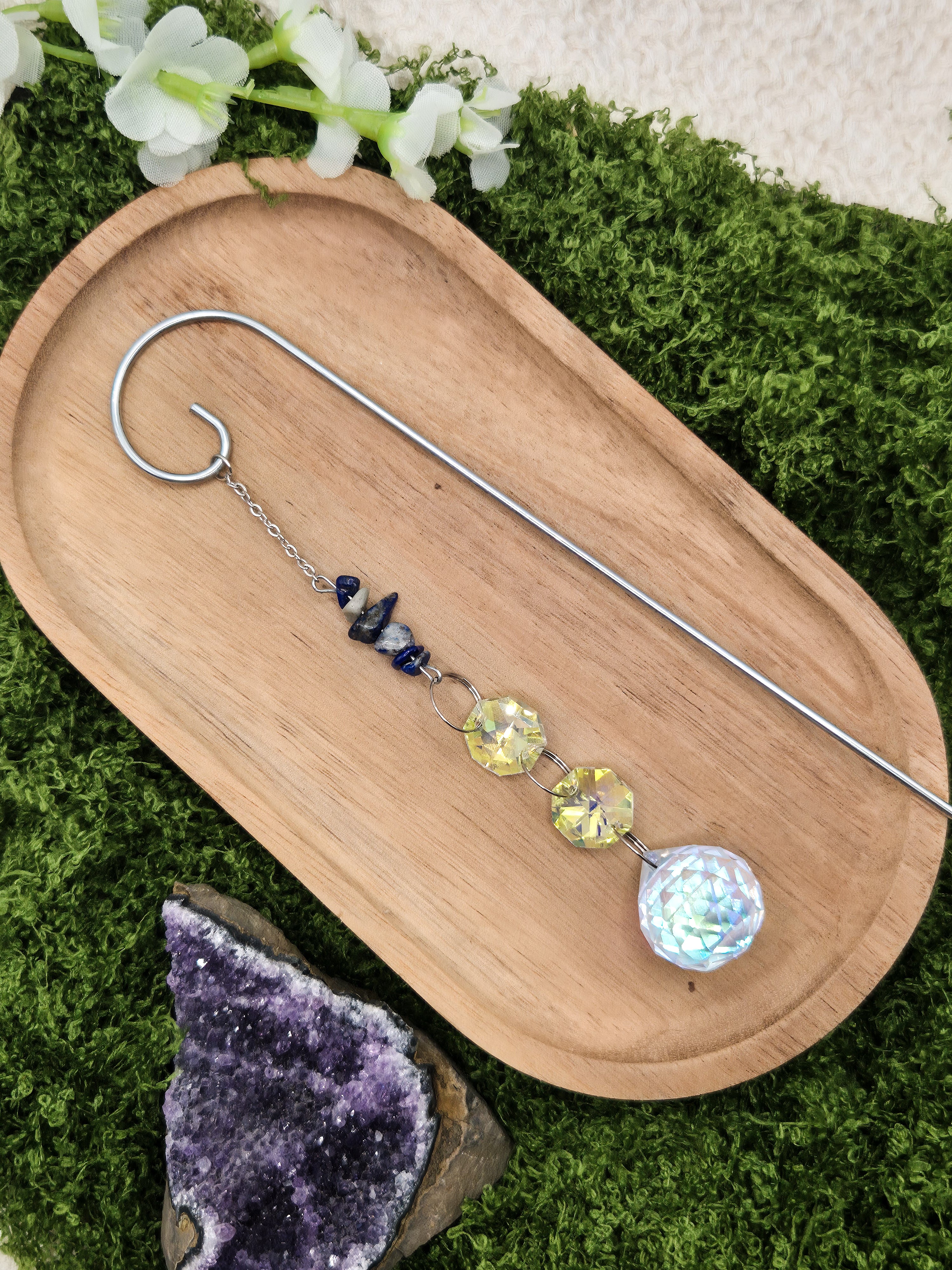 Lapislazuli Pflanzen-Sonnenfänger - Sonnenfänger - Silber