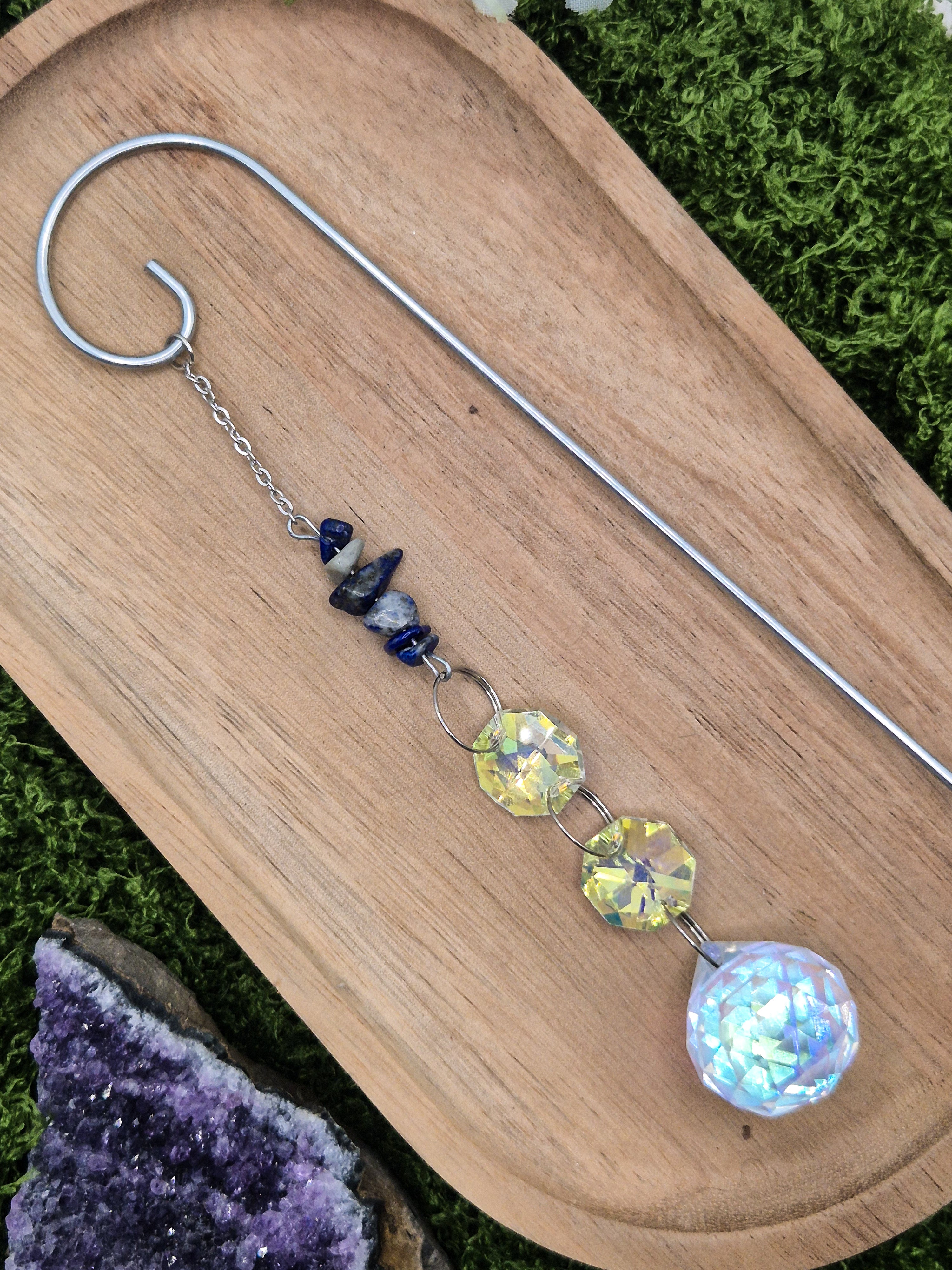 Lapislazuli Pflanzen-Sonnenfänger - Sonnenfänger - Silber