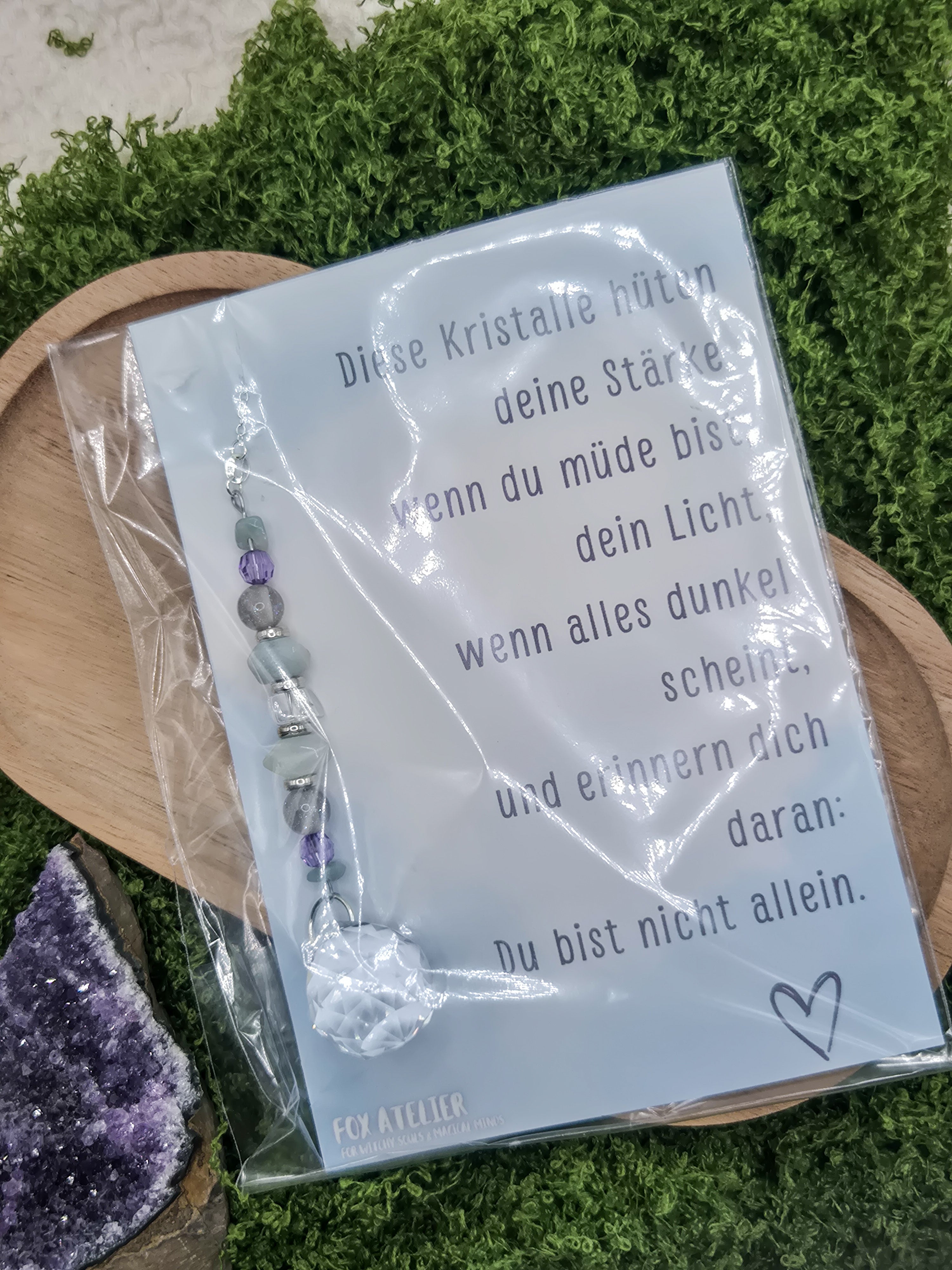 Ruhe und Vertrauen für dich - Geschenkidee - Mutmacher -  Sonnenfänger - Silber