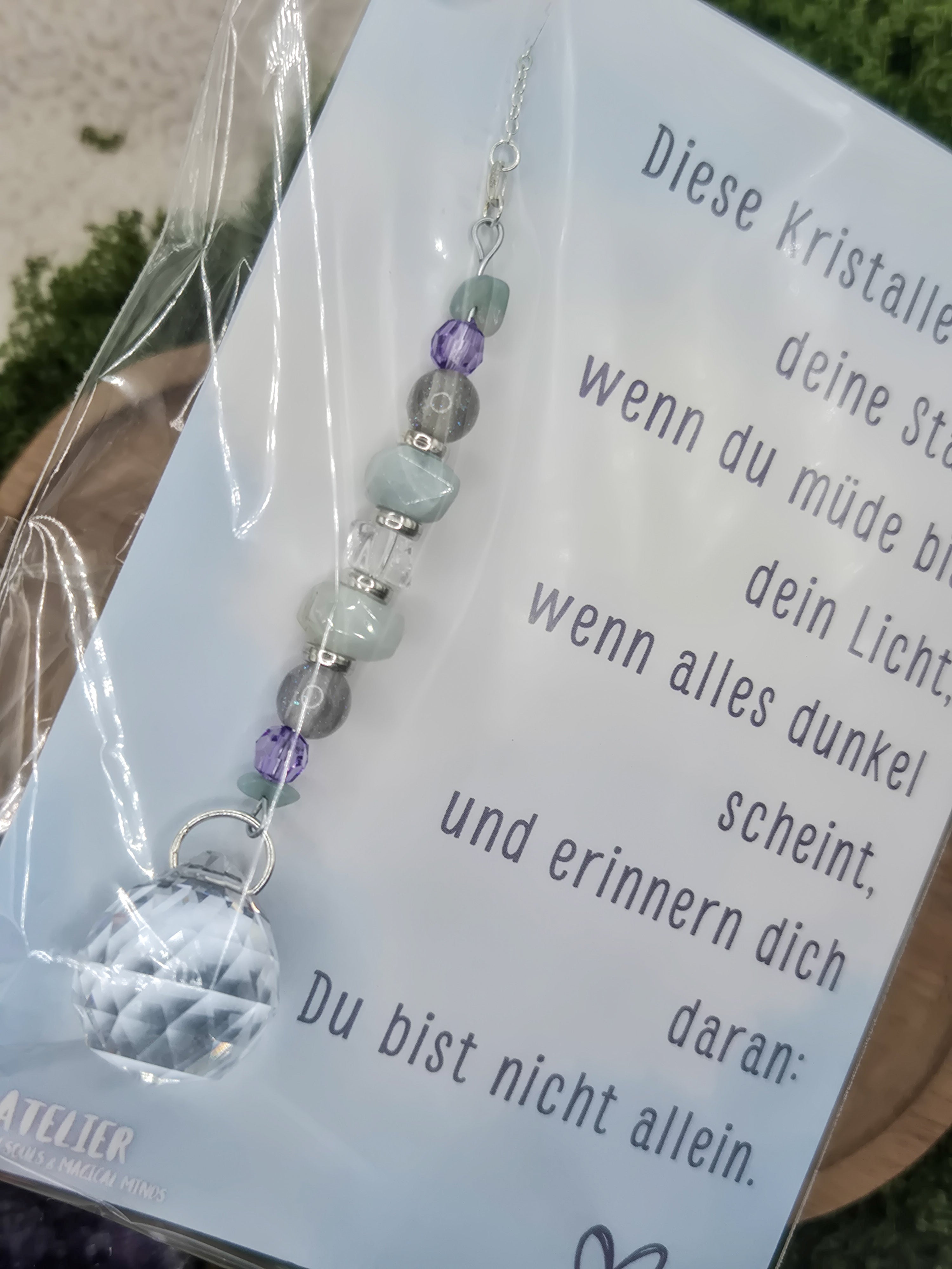 Ruhe und Vertrauen für dich - Geschenkidee - Mutmacher -  Sonnenfänger - Silber