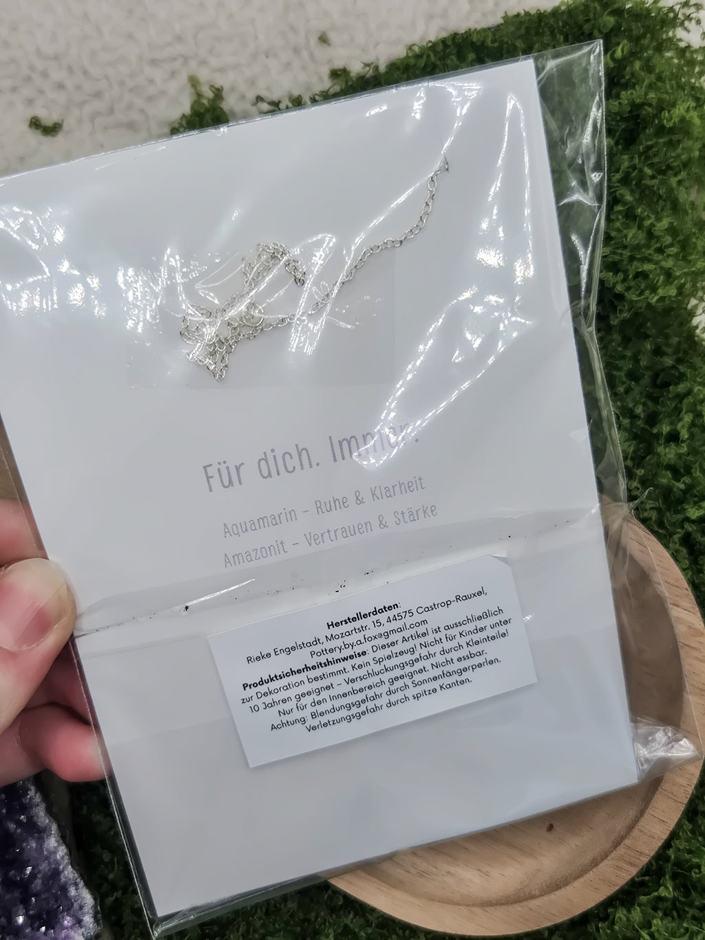 Ruhe und Vertrauen für dich - Geschenkidee - Mutmacher -  Sonnenfänger - Silber