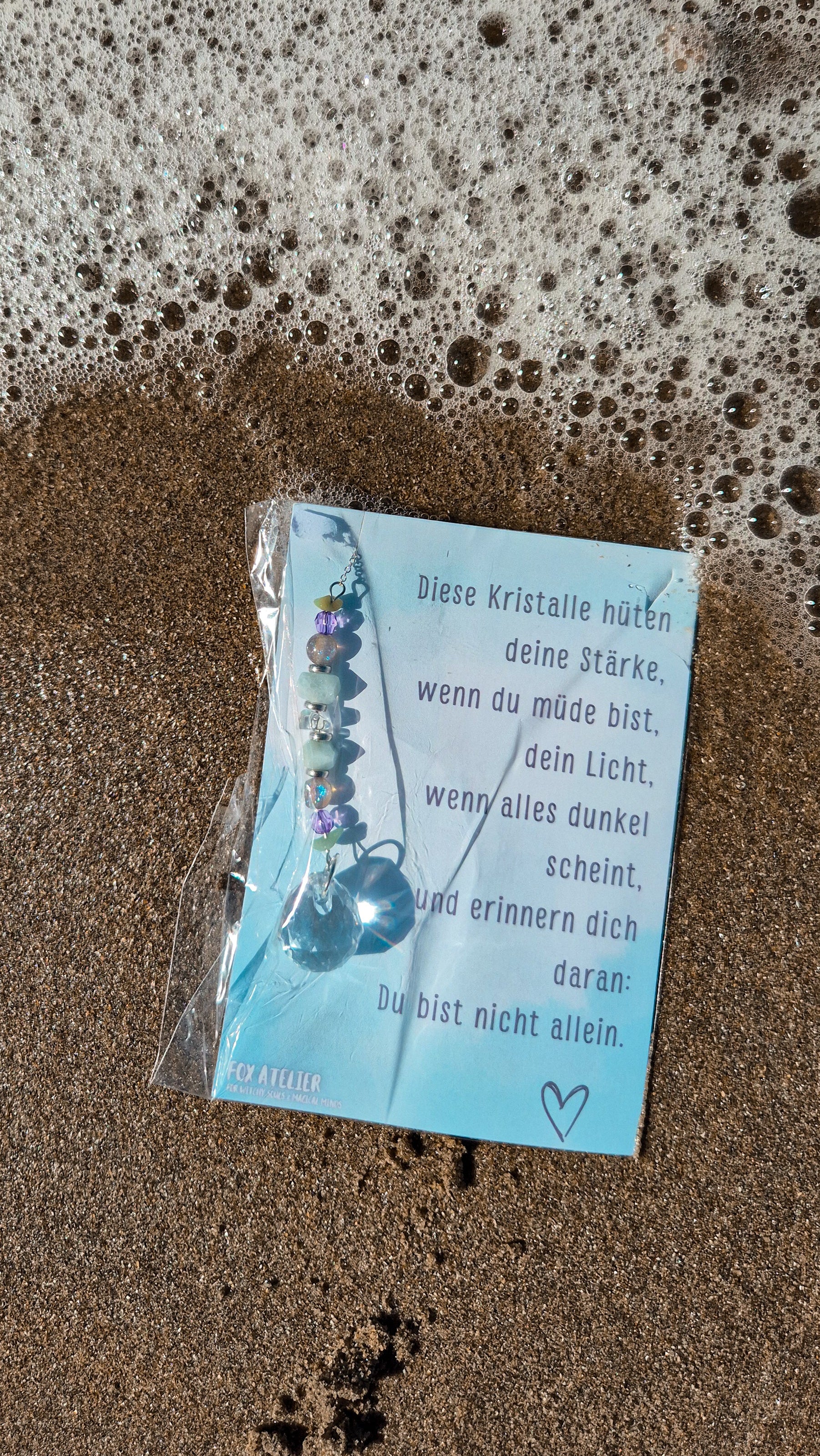 Ruhe und Vertrauen für dich - Geschenkidee - Mutmacher -  Sonnenfänger - Silber