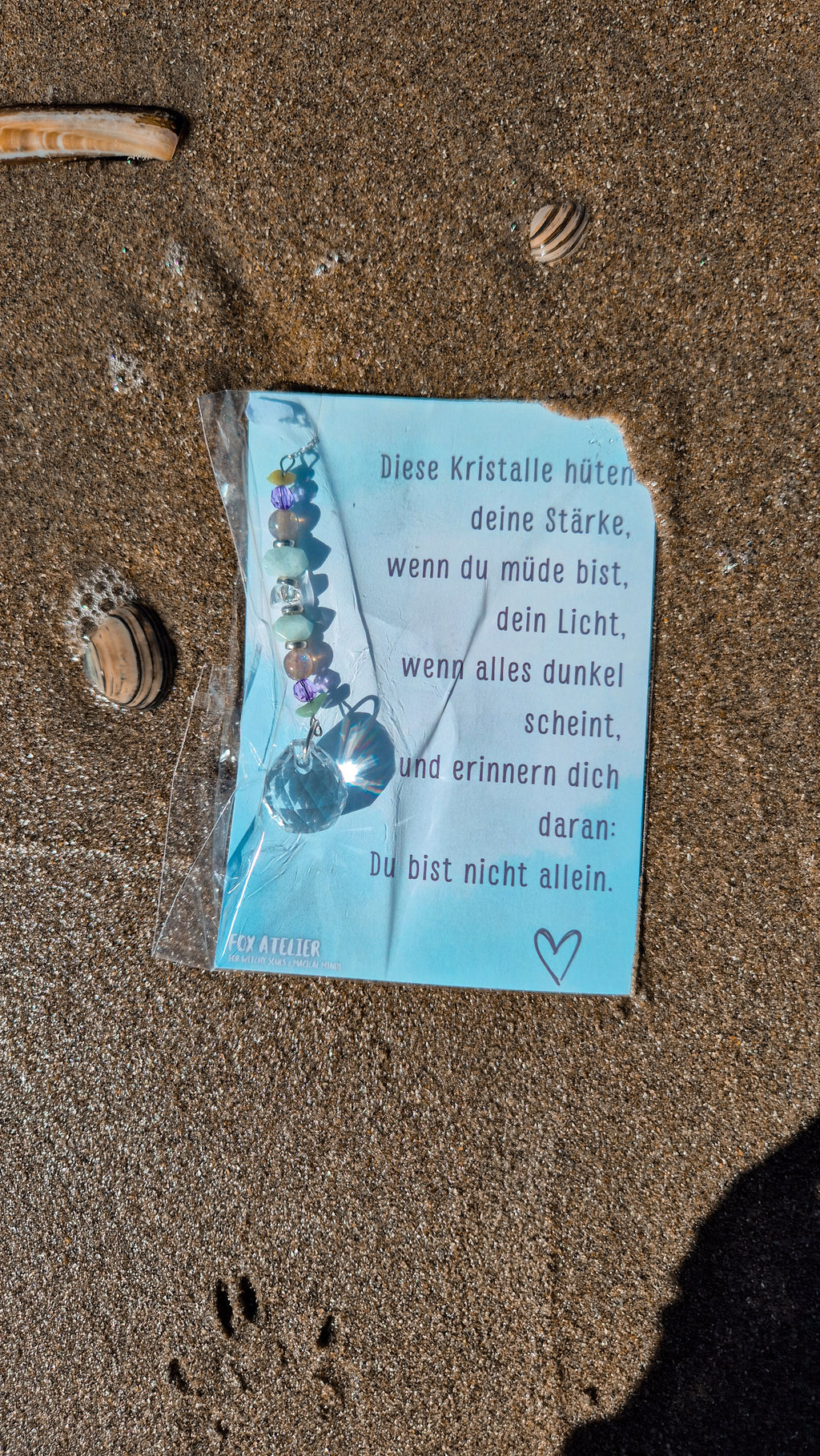Ruhe und Vertrauen für dich - Geschenkidee - Mutmacher -  Sonnenfänger - Silber