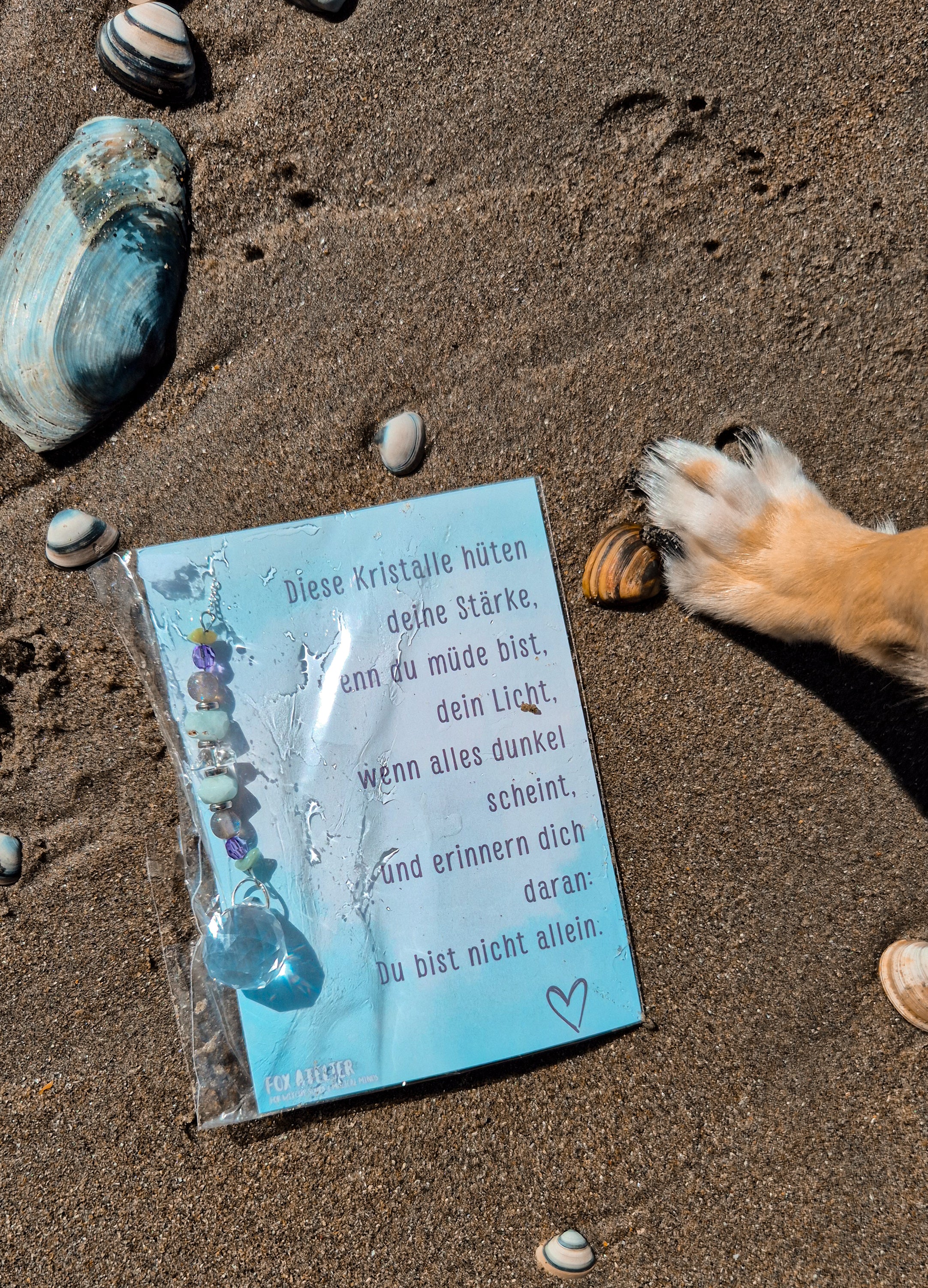 Ruhe und Vertrauen für dich - Geschenkidee - Mutmacher -  Sonnenfänger - Silber