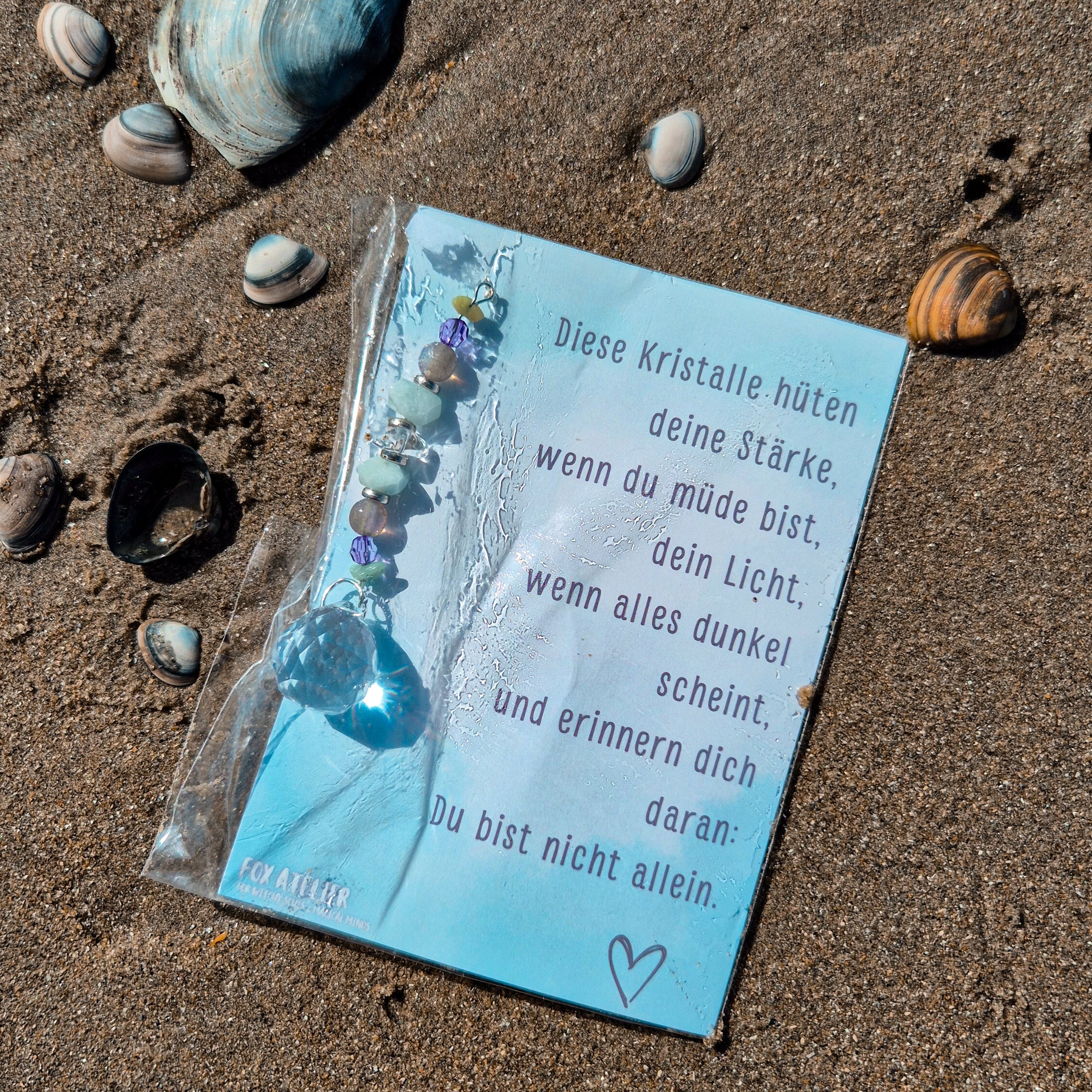 Ruhe und Vertrauen für dich - Geschenkidee - Mutmacher -  Sonnenfänger - Silber