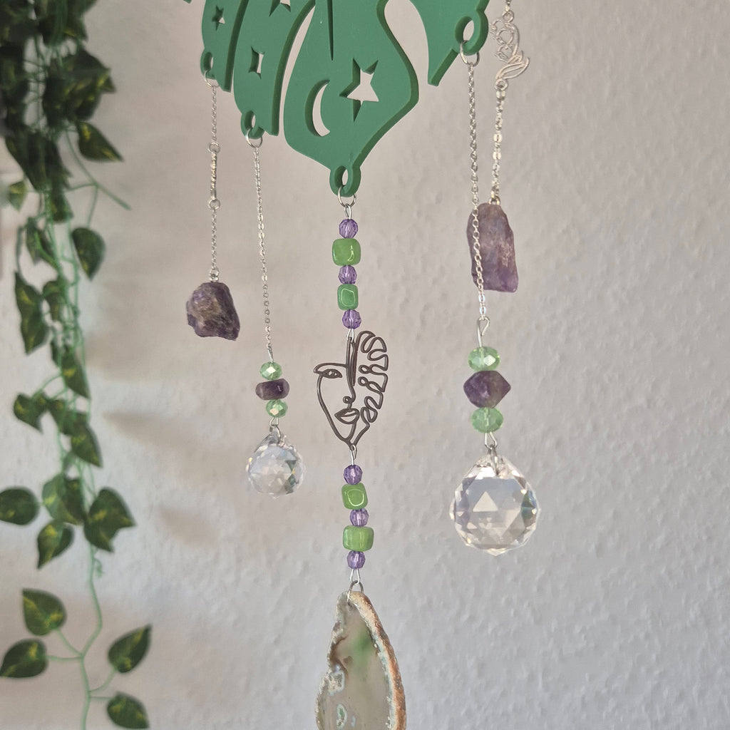 Druid Love  - Sonnenfänger - Gold/Silber - Monstera