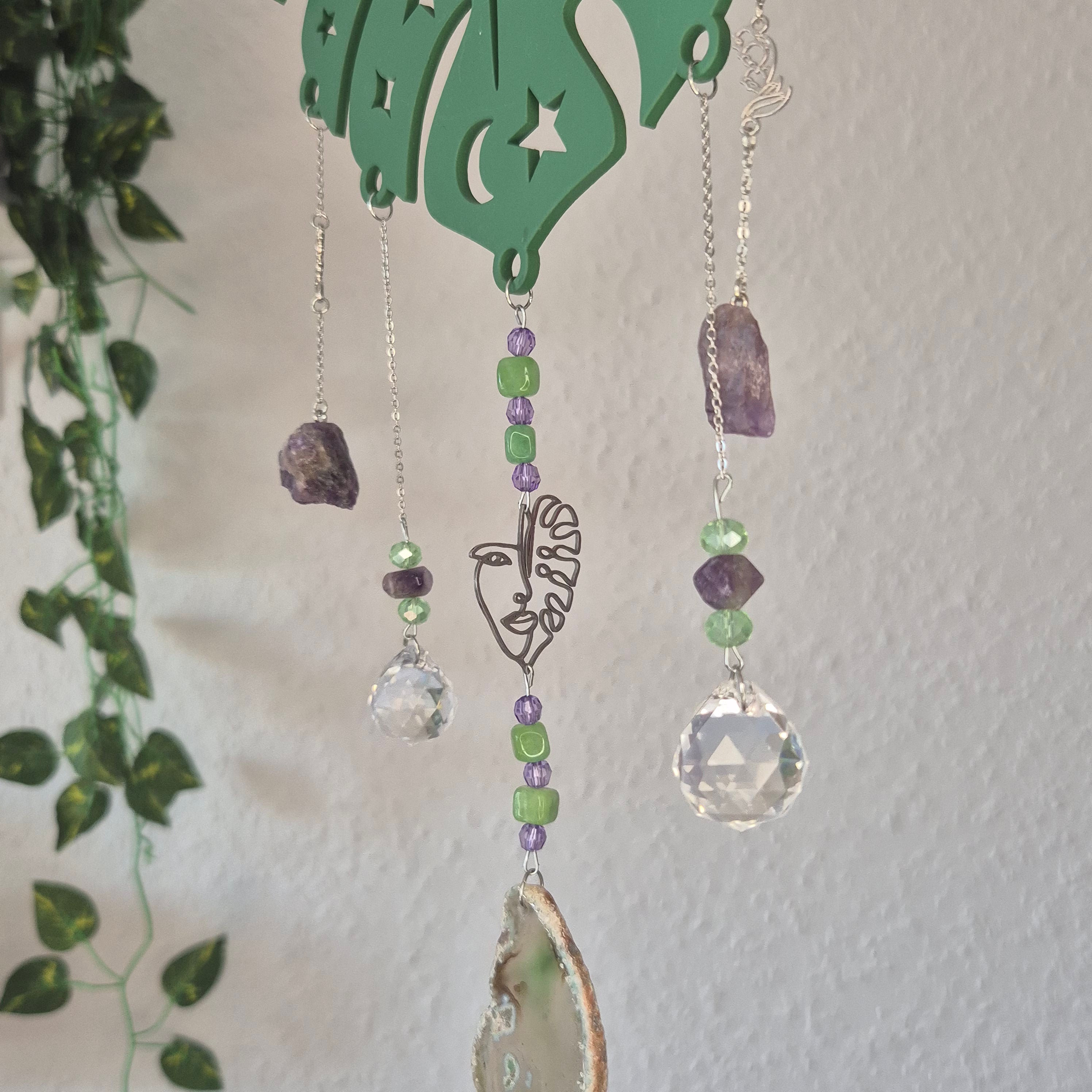 Druid Love  - Sonnenfänger - Gold/Silber - Monstera