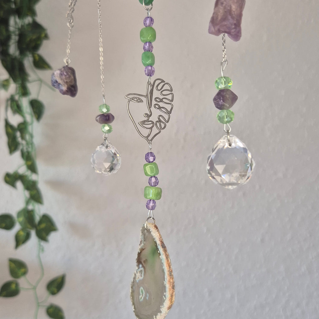 Druid Love  - Sonnenfänger - Gold/Silber - Monstera