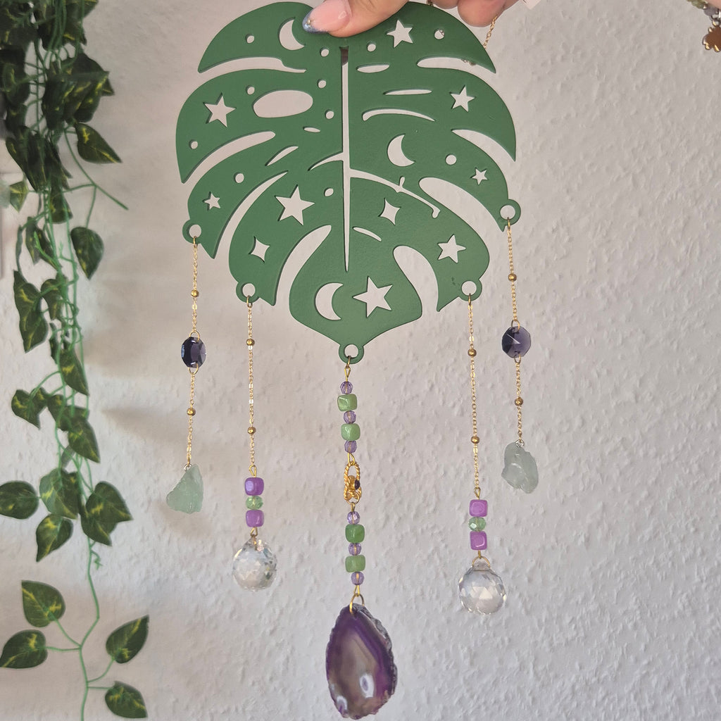 Druid Love  - Sonnenfänger - Gold/Silber - Monstera