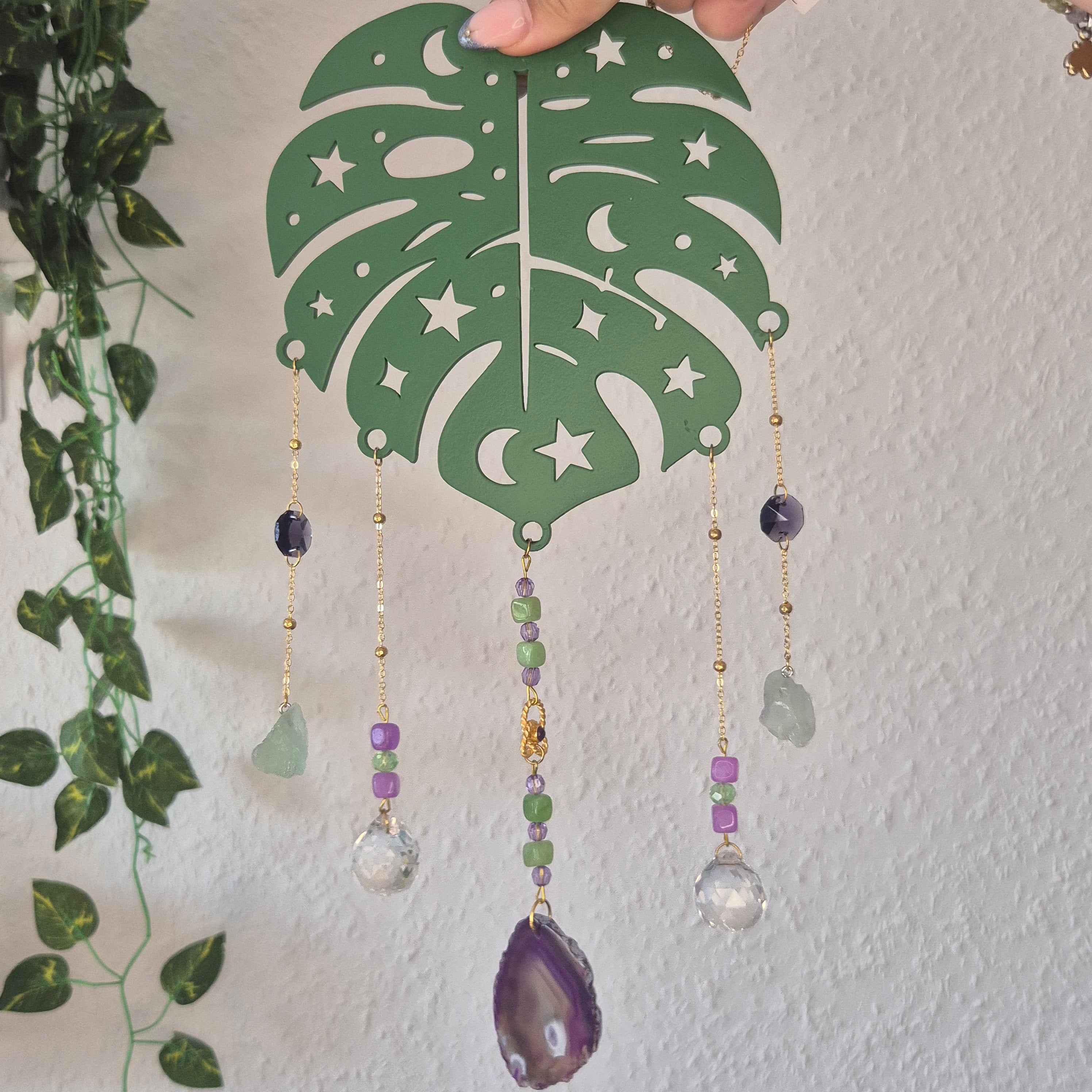 Druid Love  - Sonnenfänger - Gold/Silber - Monstera