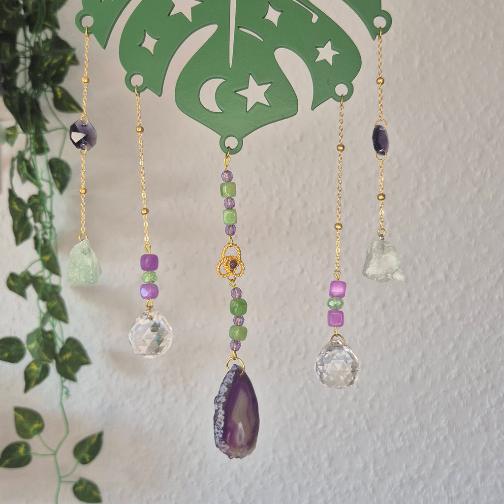 Druid Love  - Sonnenfänger - Gold/Silber - Monstera
