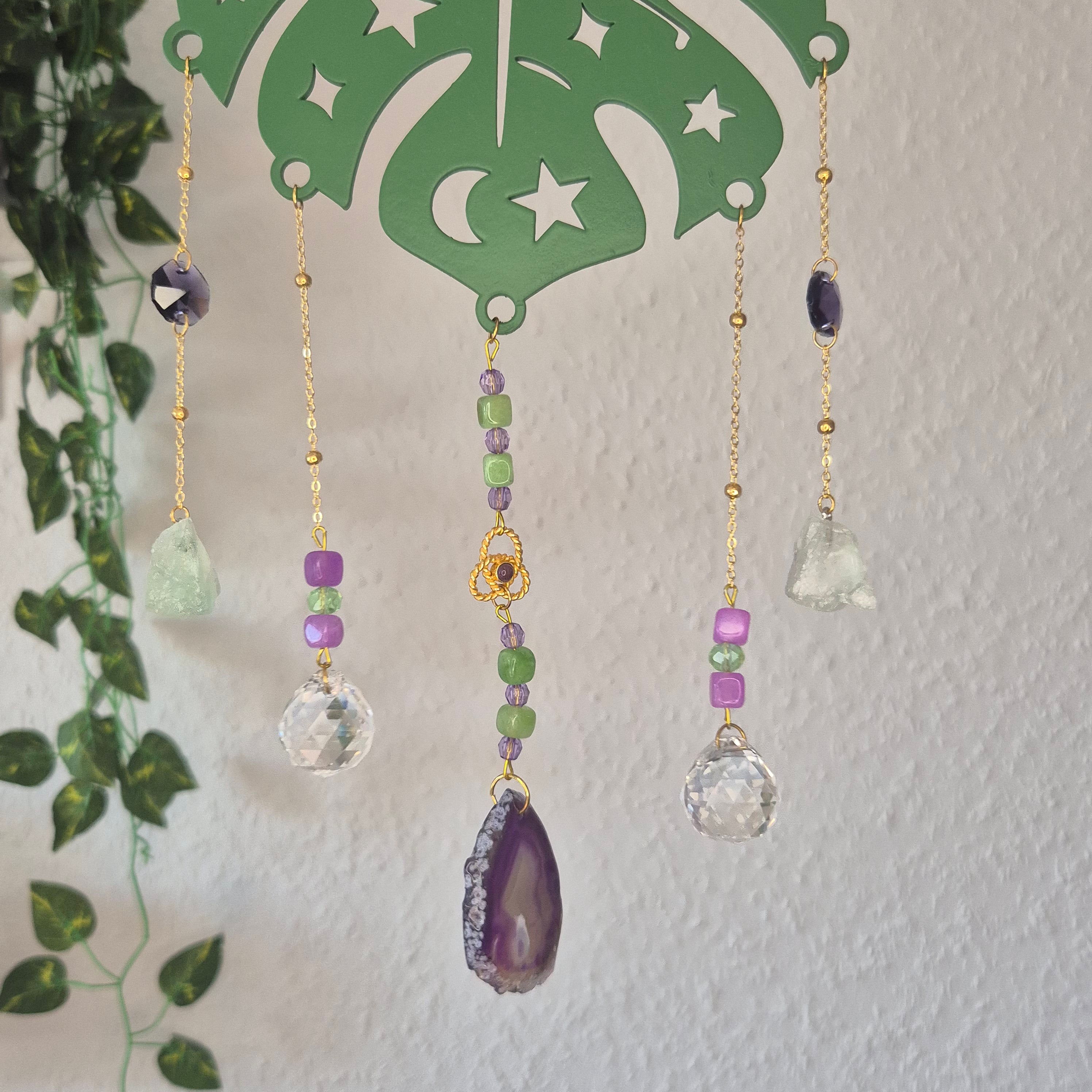 Druid Love  - Sonnenfänger - Gold/Silber - Monstera