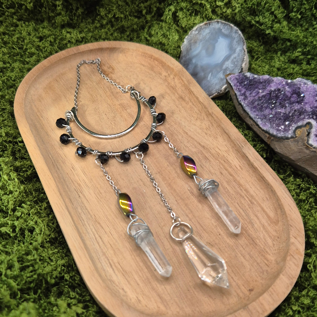 Obsidian - Mini-Sonnenfänger - Sonnenfänger - Silber