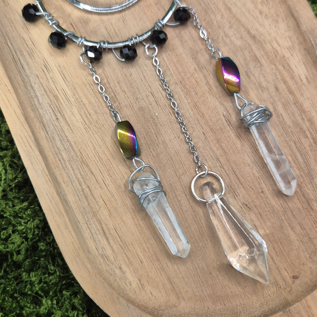 Obsidian - Mini-Sonnenfänger - Sonnenfänger - Silber