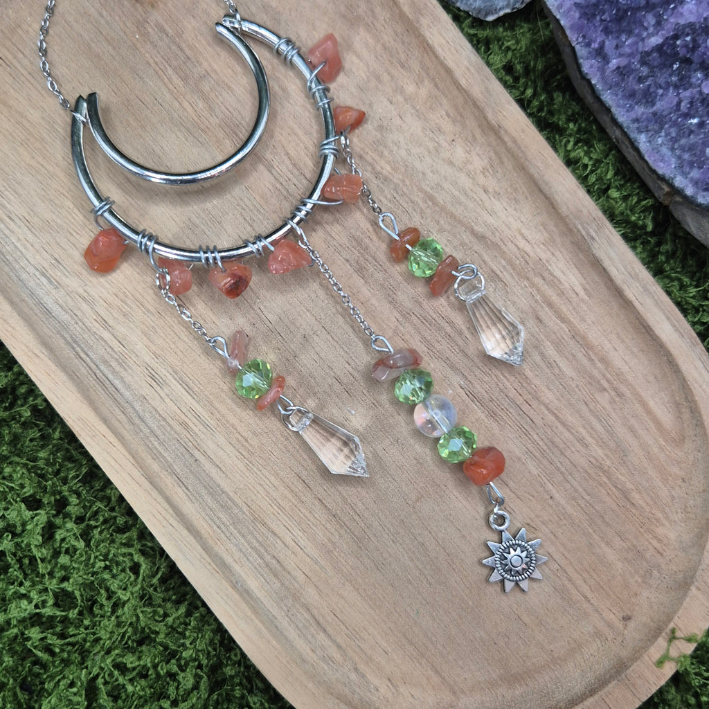 Karneol - Mini-Sonnenfänger - Sonnenfänger - Silber