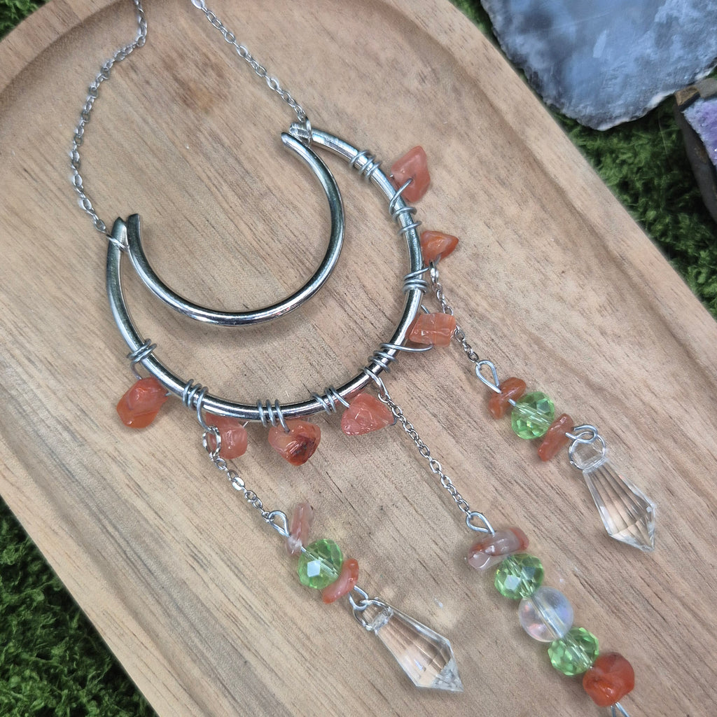 Karneol - Mini-Sonnenfänger - Sonnenfänger - Silber