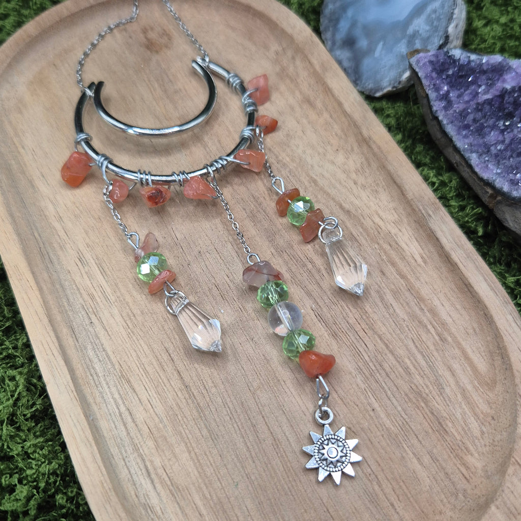 Karneol - Mini-Sonnenfänger - Sonnenfänger - Silber