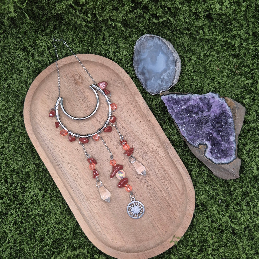 Roter Jaspis - Mini-Sonnenfänger - Sonnenfänger - Silber