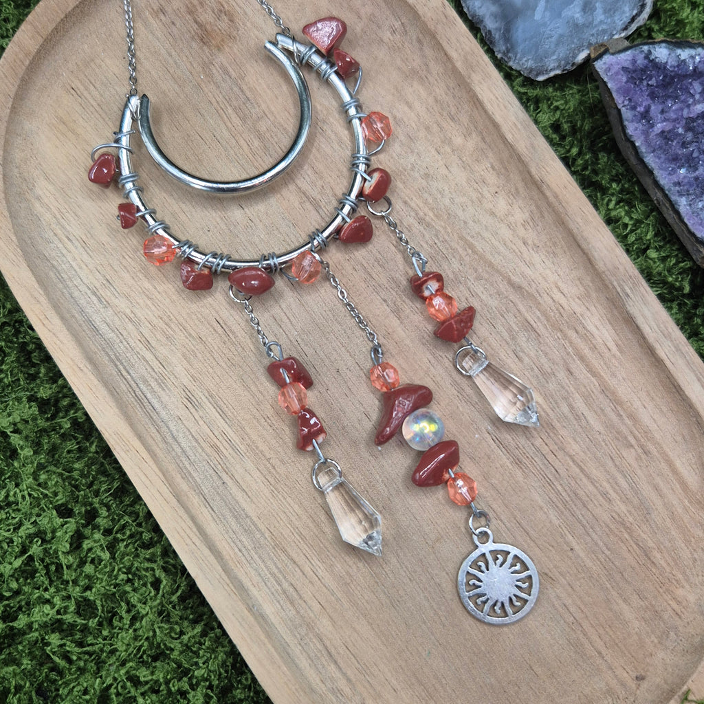 Roter Jaspis - Mini-Sonnenfänger - Sonnenfänger - Silber