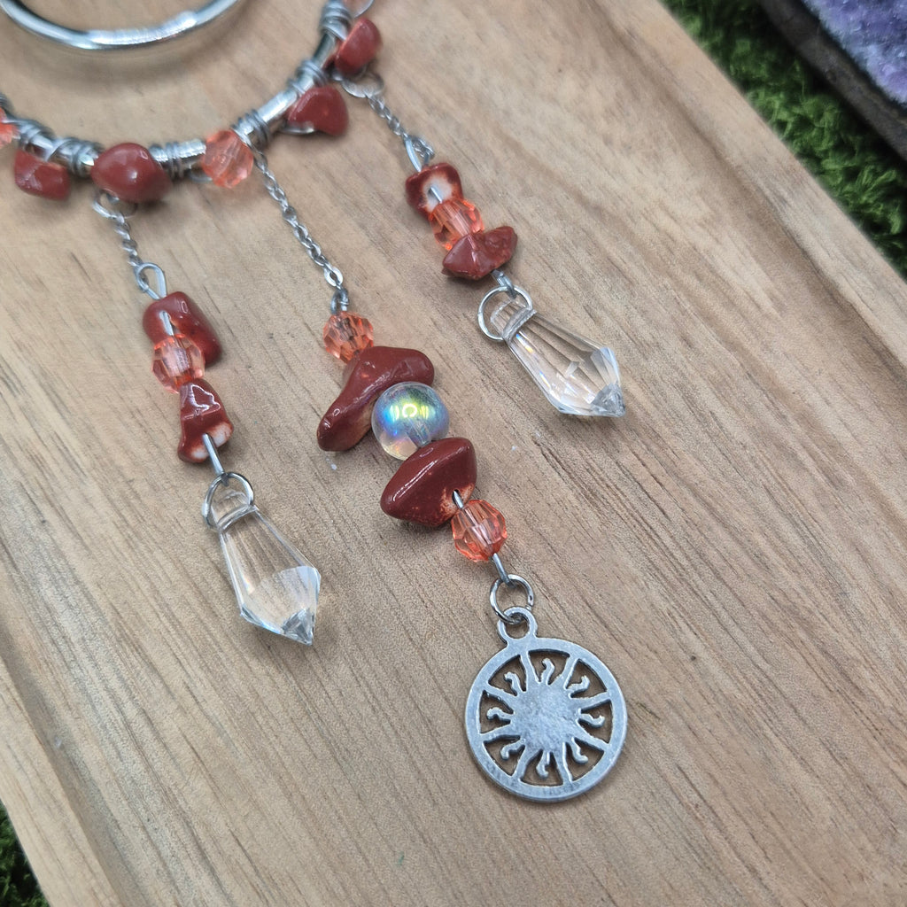 Roter Jaspis - Mini-Sonnenfänger - Sonnenfänger - Silber