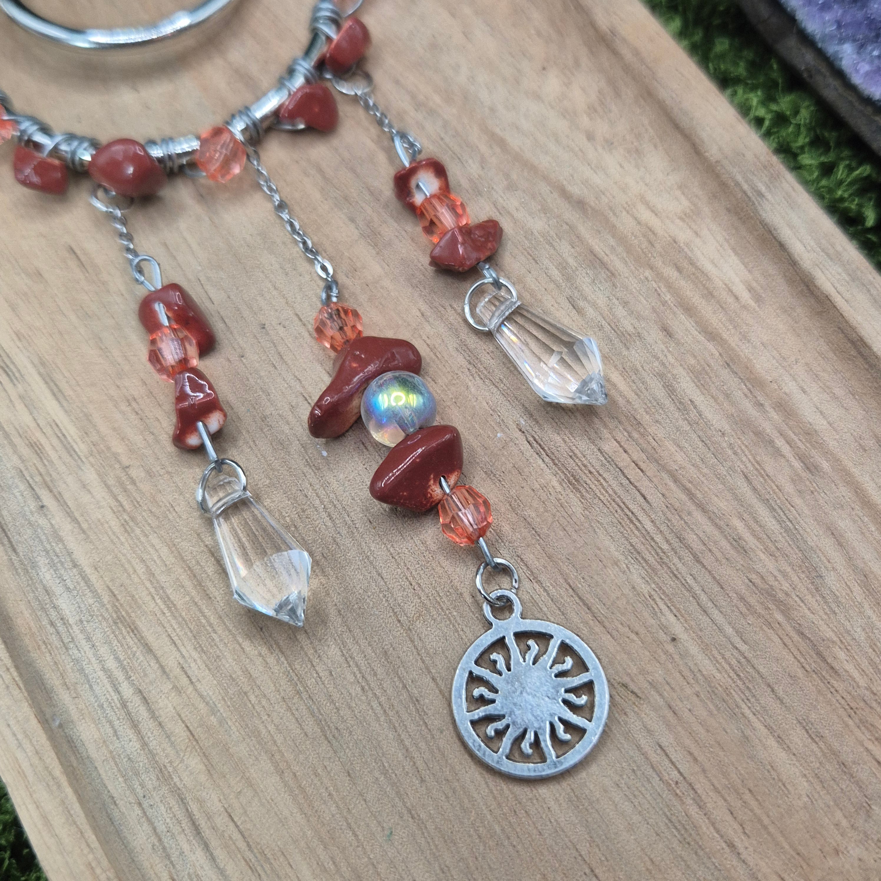 Roter Jaspis - Mini-Sonnenfänger - Sonnenfänger - Silber