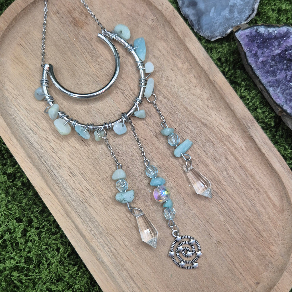 Aquamarin - Mini-Sonnenfänger - Sonnenfänger - Silber