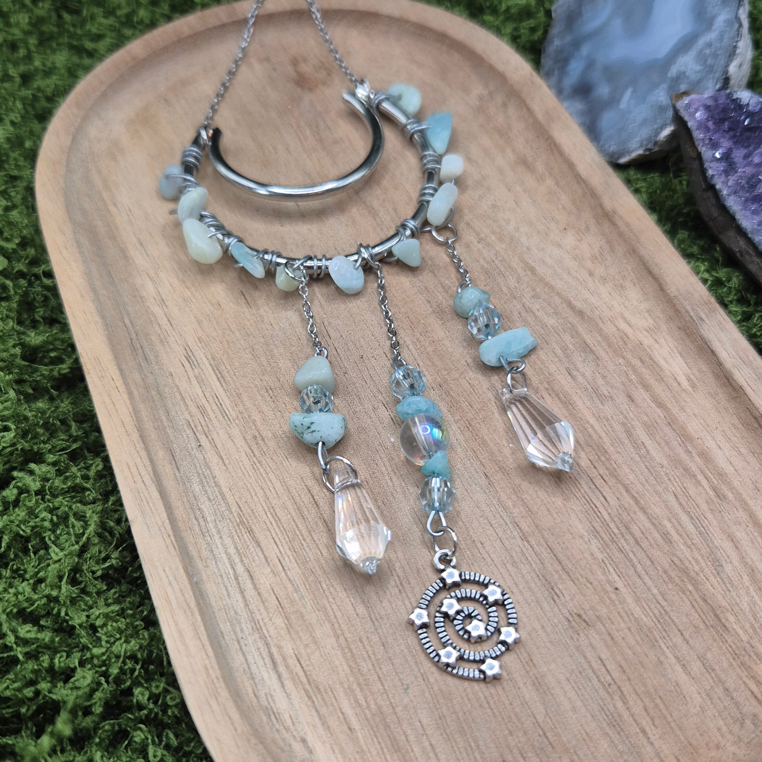 Aquamarin - Mini-Sonnenfänger - Sonnenfänger - Silber