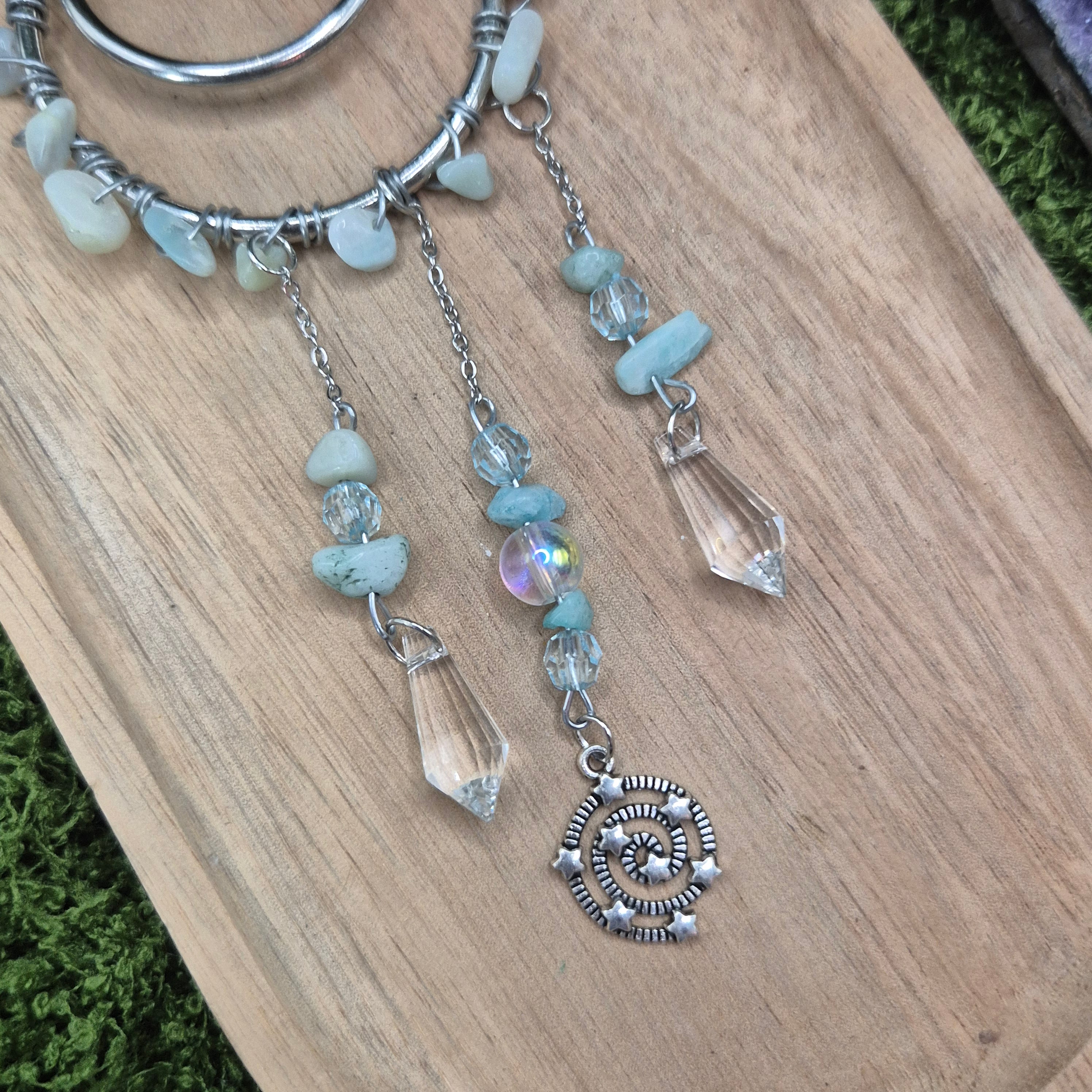 Aquamarin - Mini-Sonnenfänger - Sonnenfänger - Silber