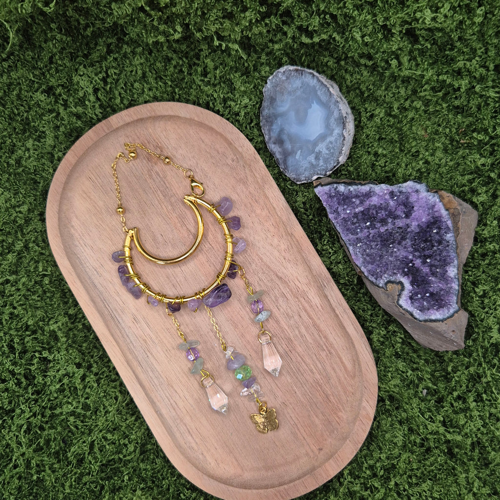 Amethyst - Mini-Sonnenfänger - Sonnenfänger - Gold