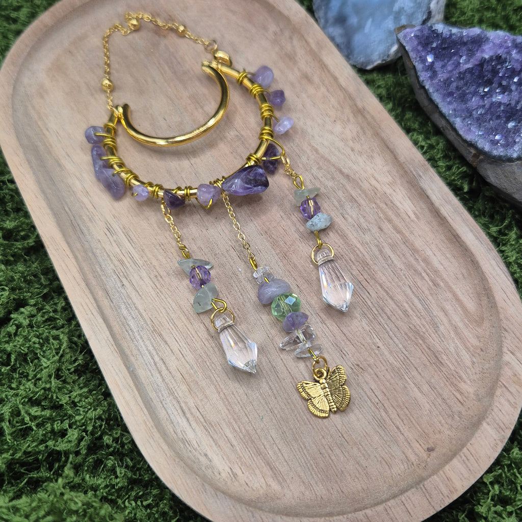 Amethyst - Mini-Sonnenfänger - Sonnenfänger - Gold