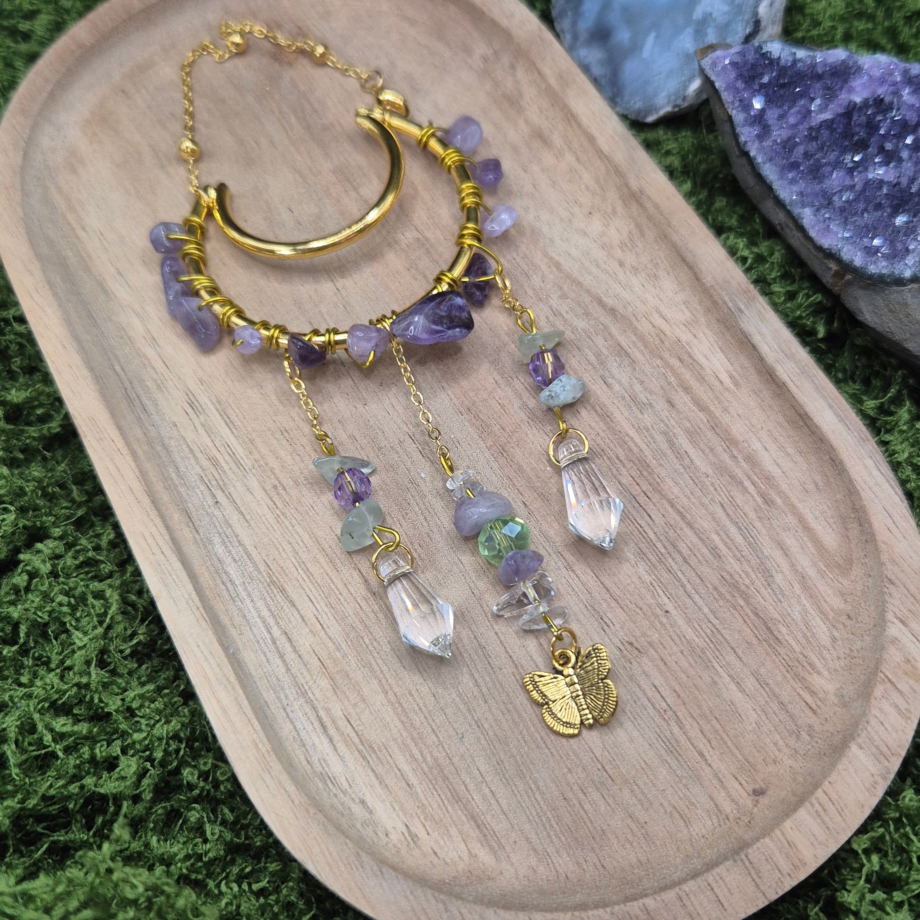 Amethyst - Mini-Sonnenfänger - Sonnenfänger - Gold