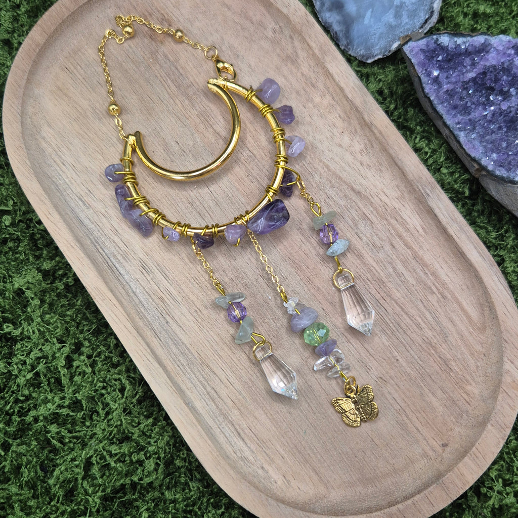 Amethyst - Mini-Sonnenfänger - Sonnenfänger - Gold