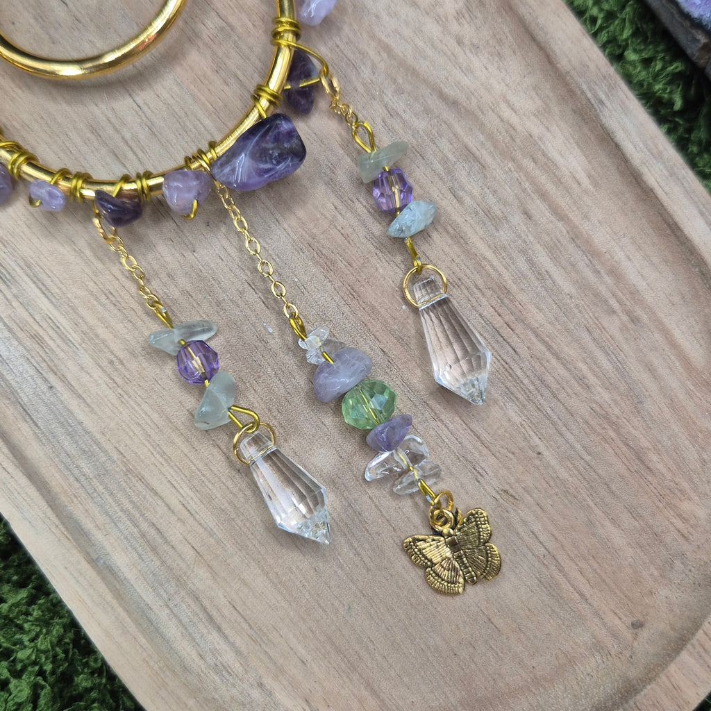 Amethyst - Mini-Sonnenfänger - Sonnenfänger - Gold