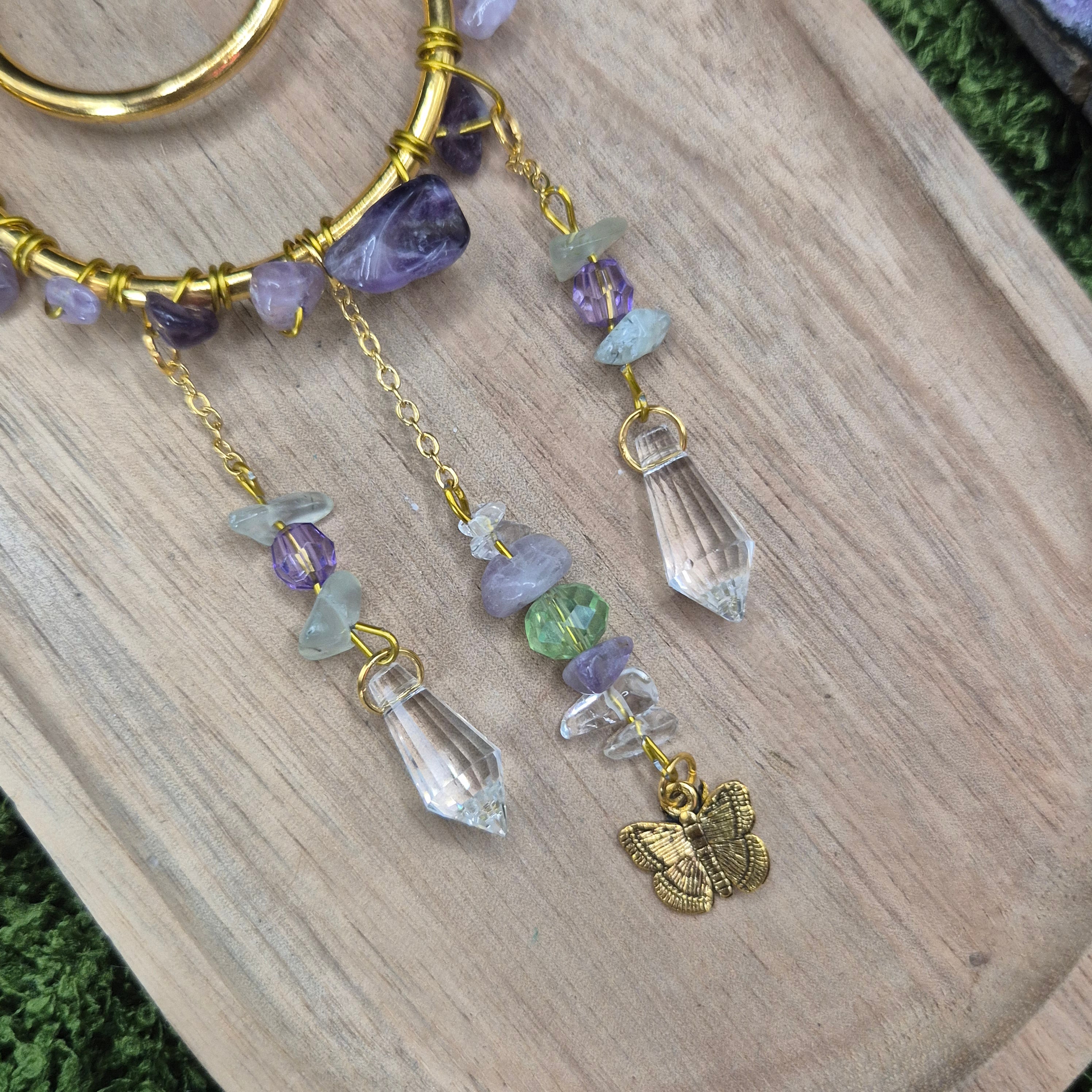Amethyst - Mini-Sonnenfänger - Sonnenfänger - Gold