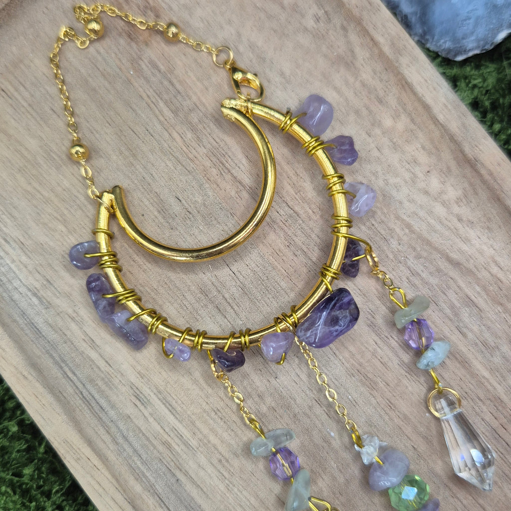 Amethyst - Mini-Sonnenfänger - Sonnenfänger - Gold