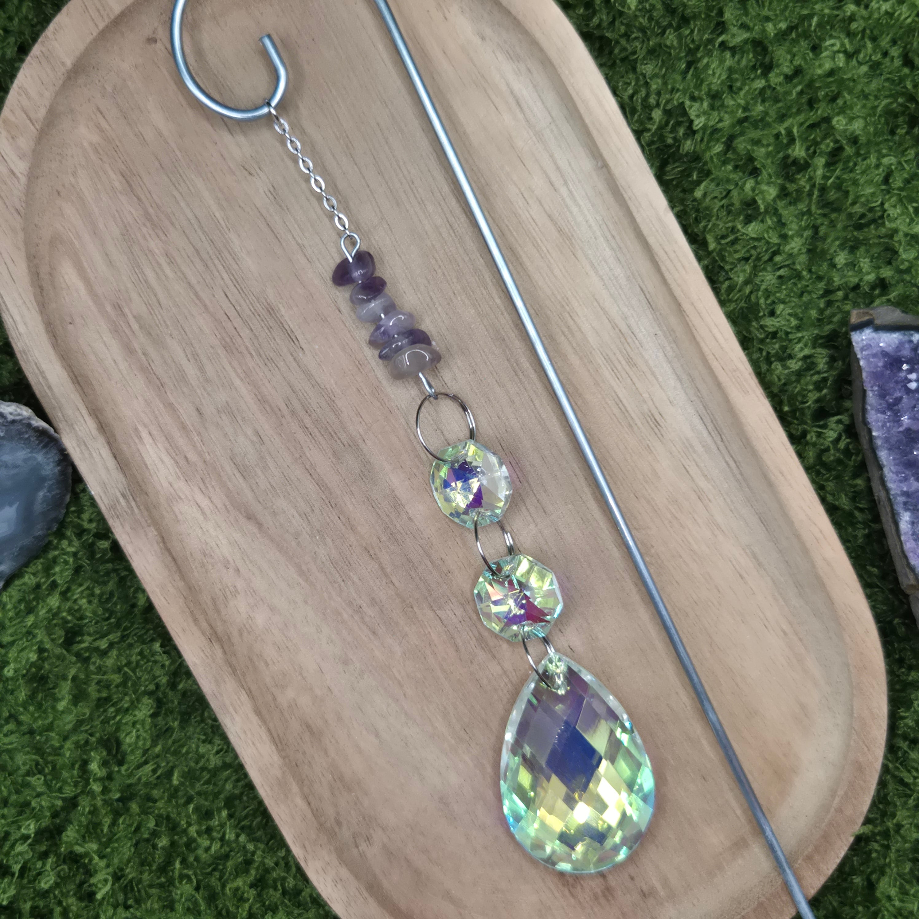 Amethyst Pflanzen-Sonnenfänger - Sonnenfänger - Silber